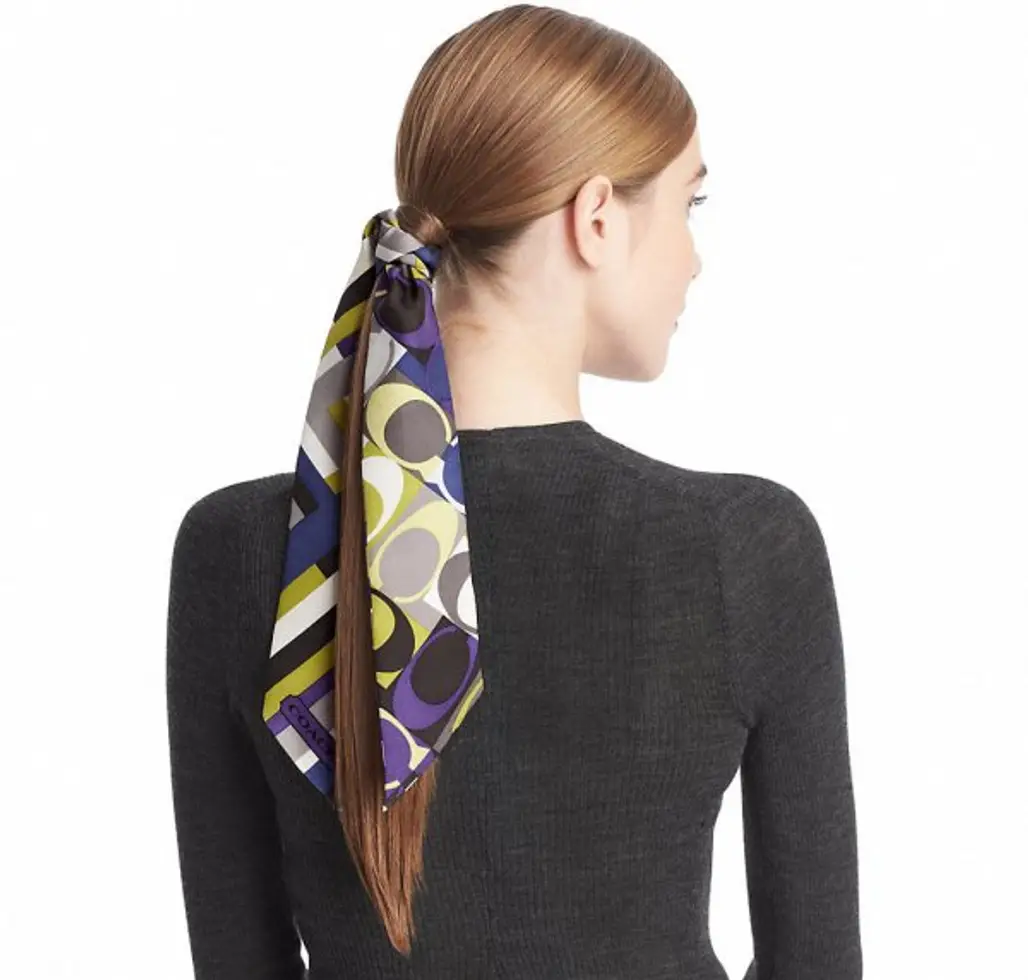 Place Your Scarf in Your Ponytail