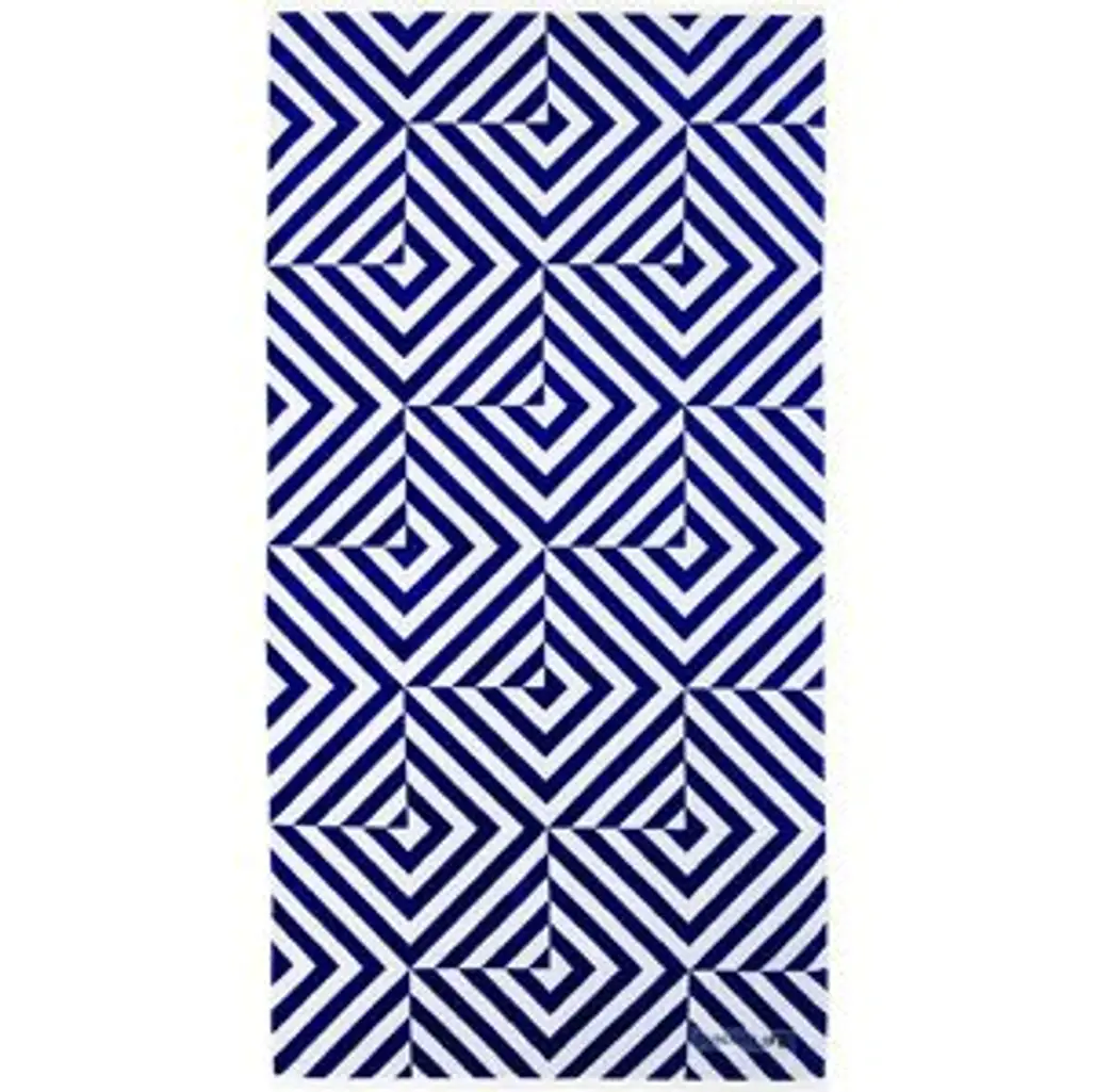 Optical Illusion in Blue and White