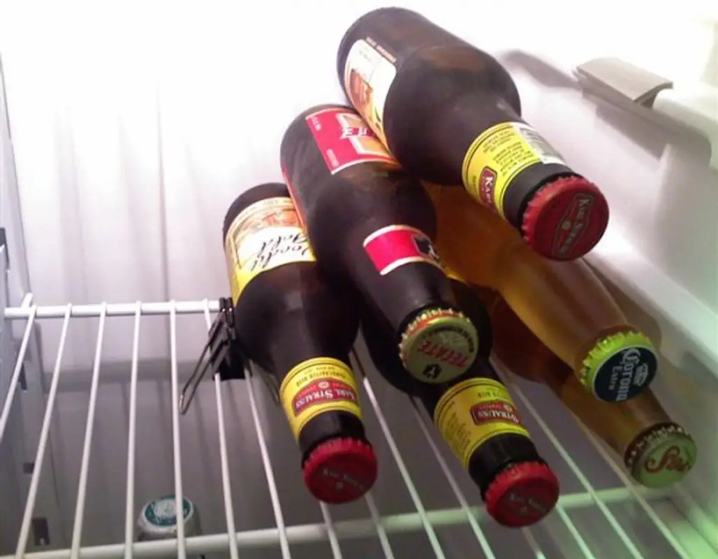 Use Binder Clips to Keep Your Beer Stacked