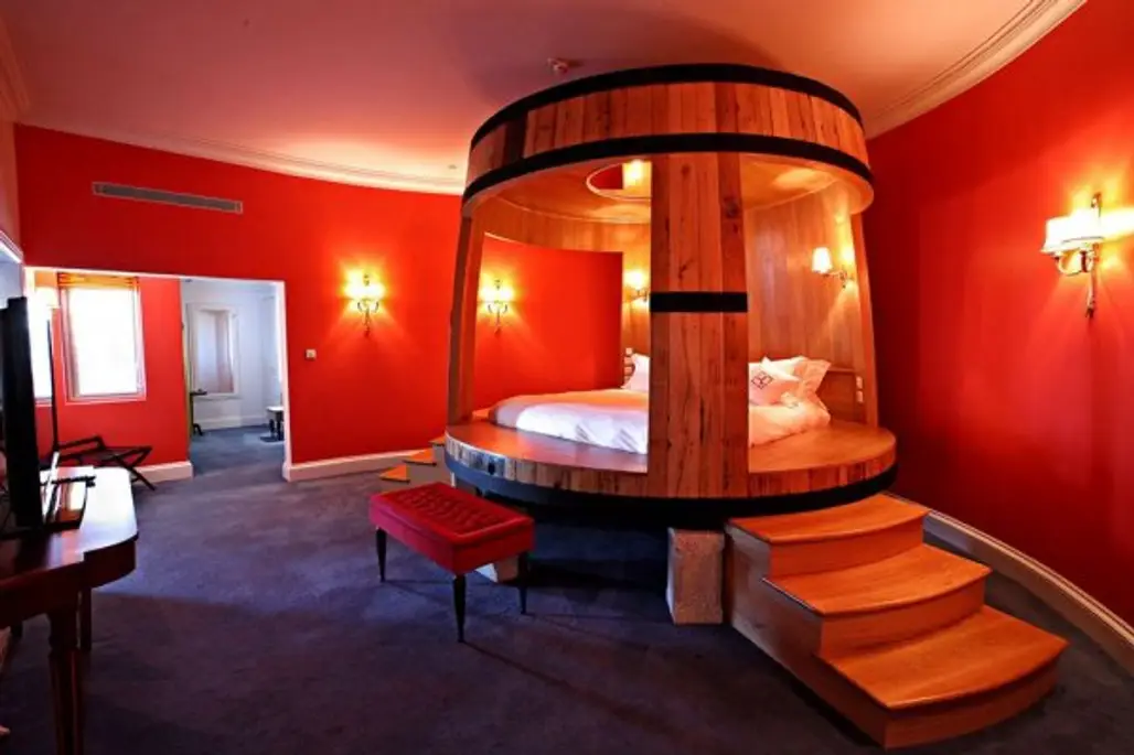 Bed Made from a Genuine ANTIQUe Wine Vat at the Yeatman Hotel, Vila Nova De Gaia, Portugal