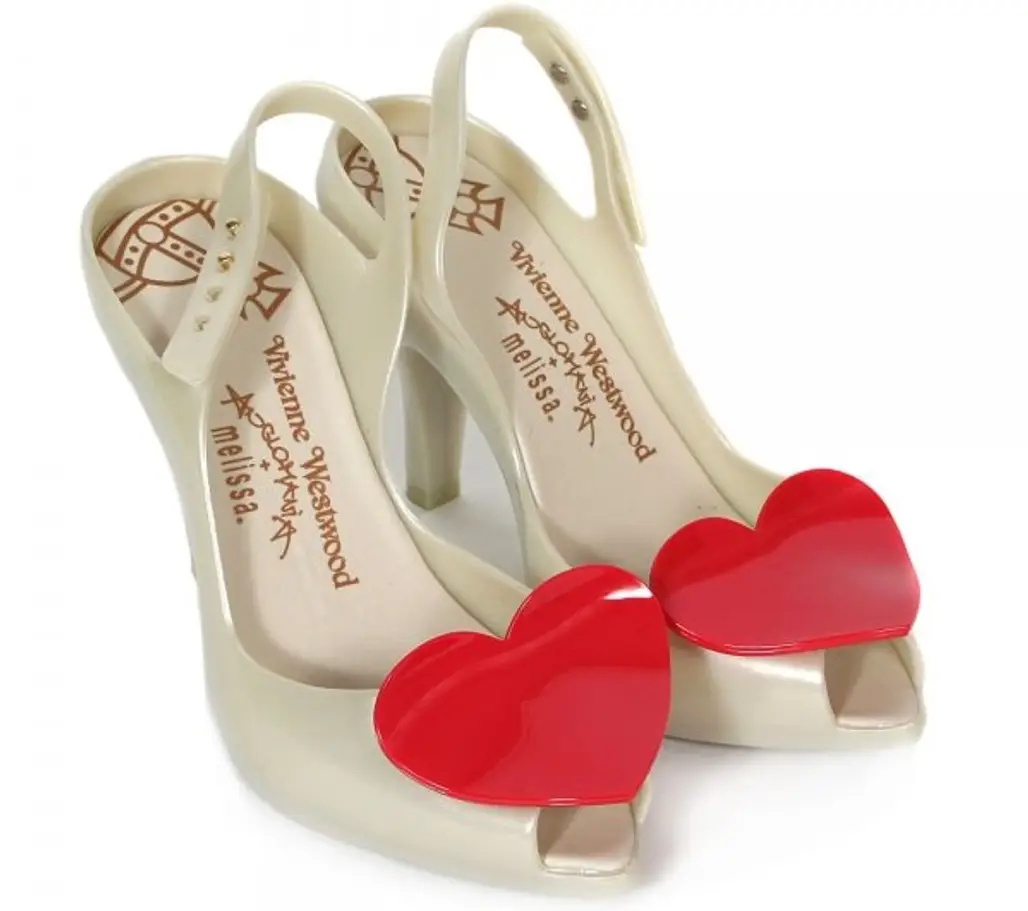 Vivienne Westwood for Melissa Red Heart Lady Dragon Heeled Sandals