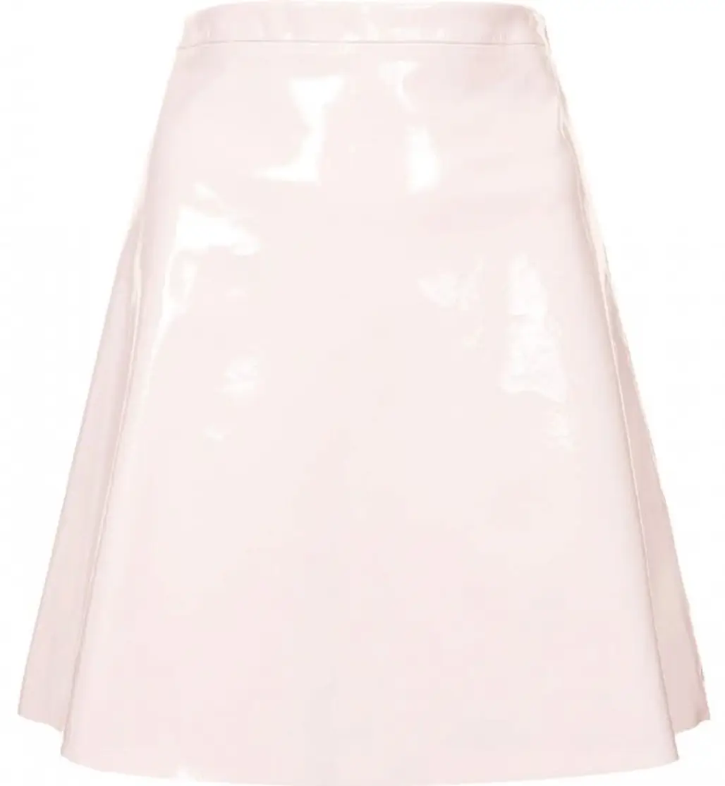 Boutique Patent Leather Flippy Skirt