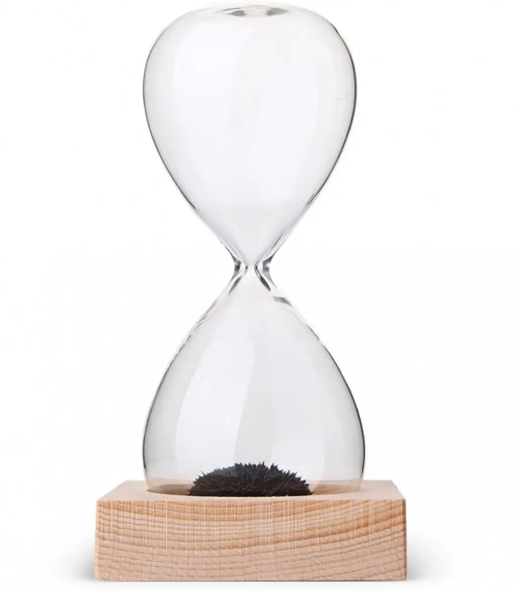 Hand-Blown Magnetic Hourglass