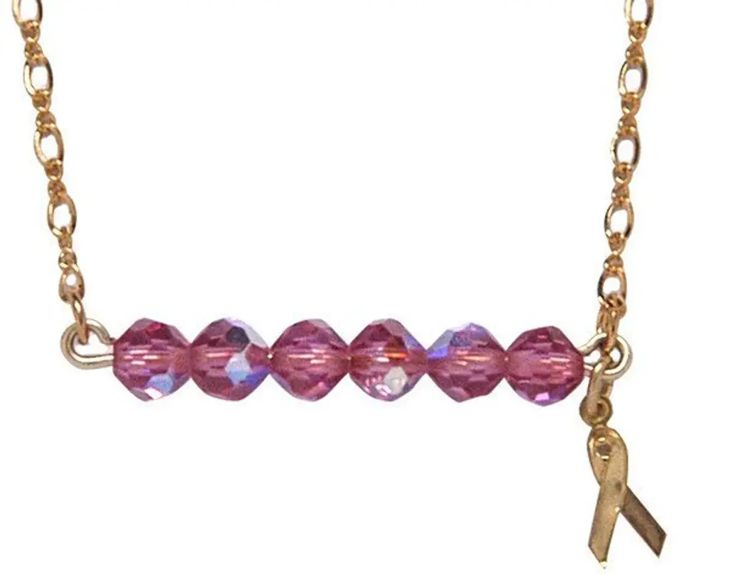 Pink Swarovski Awareness Bead Necklace