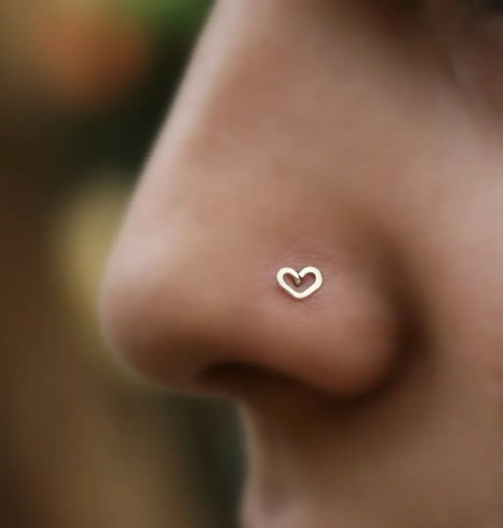 Valentine Heart Nose Ring Stud