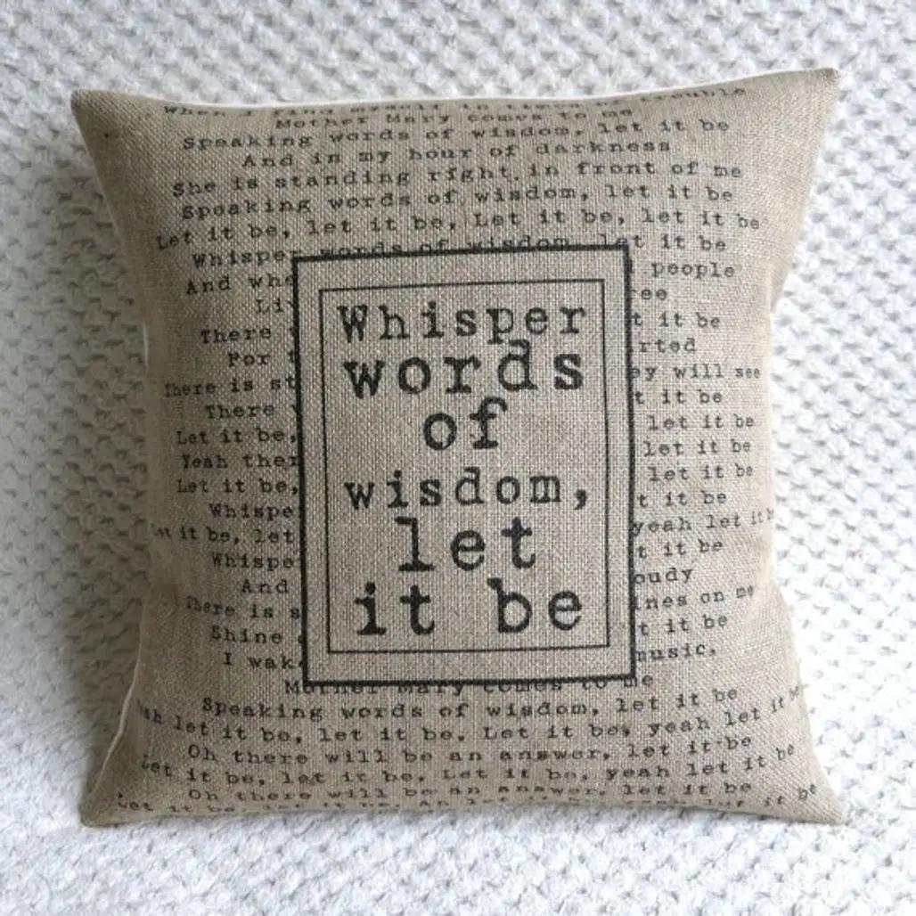 Let It Be Throw Pillow