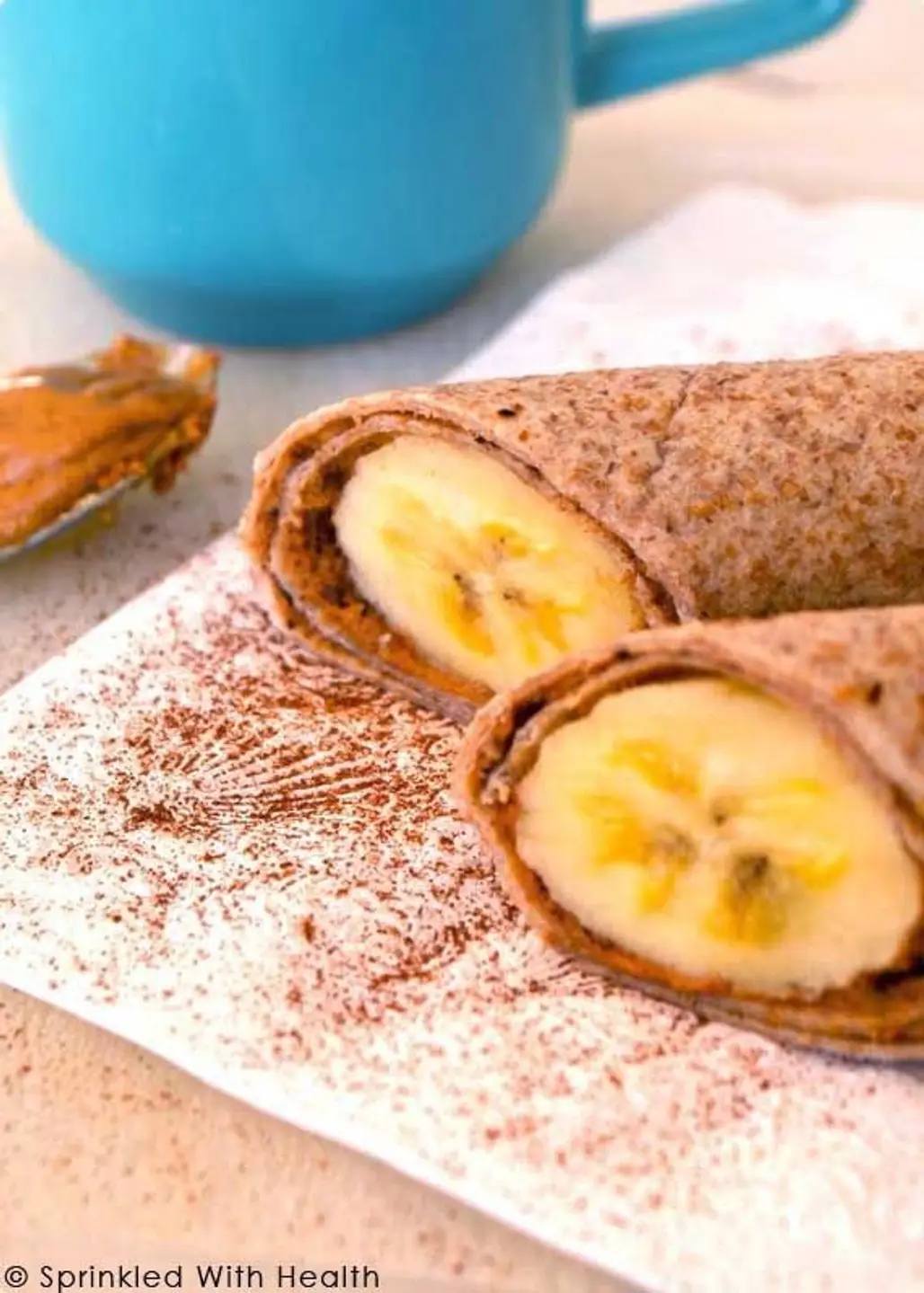 Spiced Nut Butter and Banana Roll up