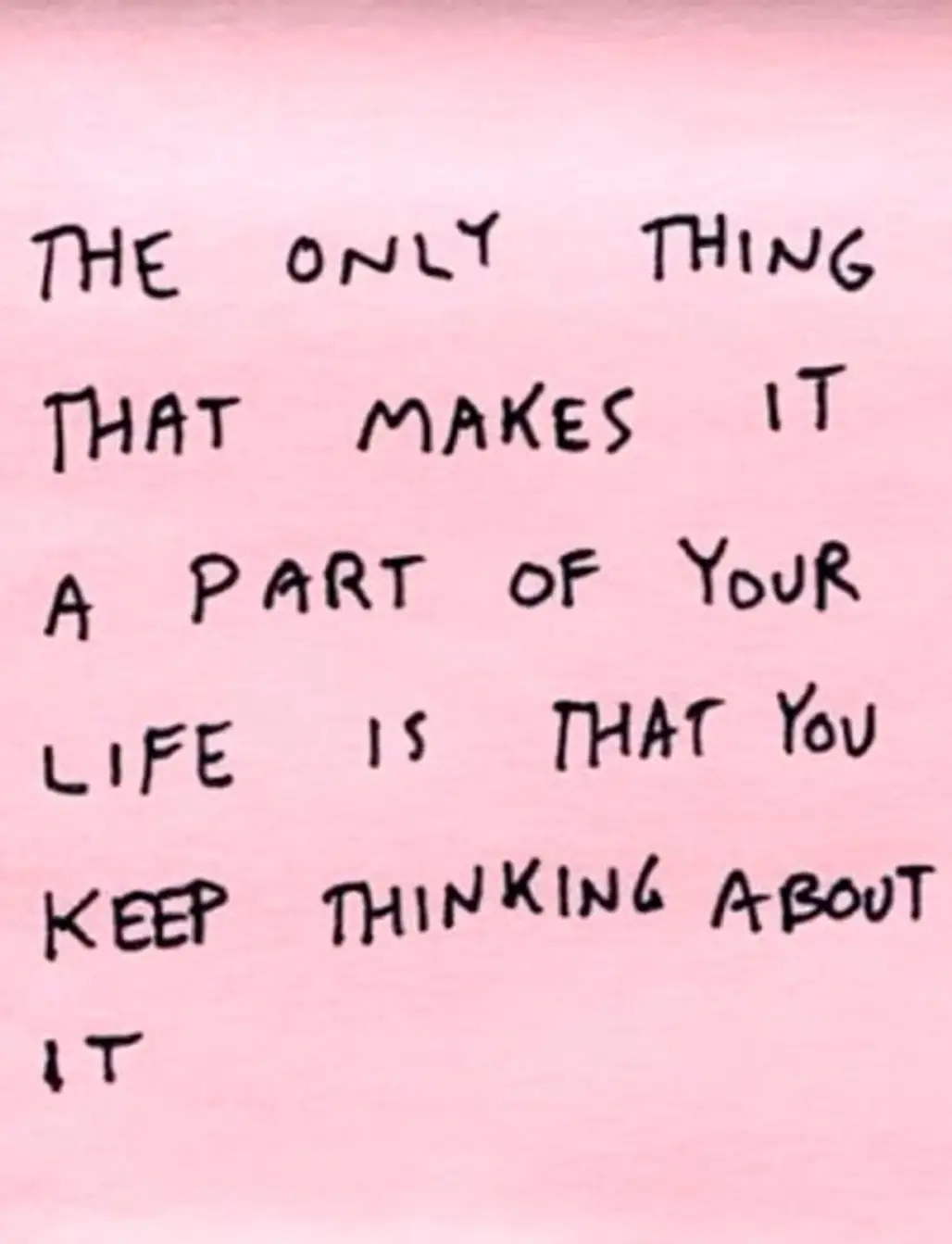 Stop Thinking about It