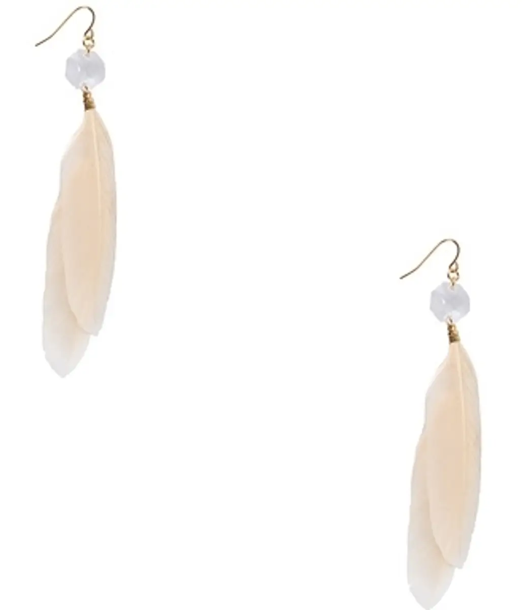 Forever21 Natural Beauty Feather Earrings