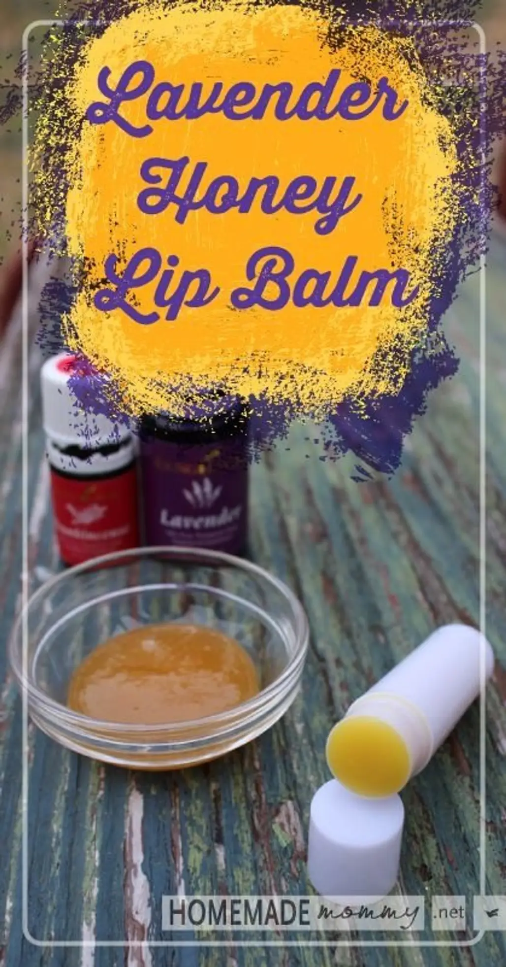 Homemade Lavender Honey Lip Balm