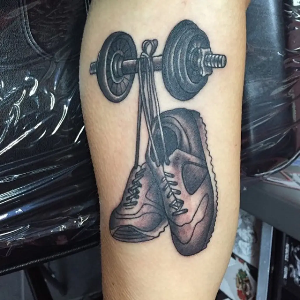 Gym motivation tattoo ..💪🏻❤️🏋🏻. #gymlover #gymmotivation #gymlife  #gymaddict #besttattoos #bodybuilding #besttattooartis... | Instagram