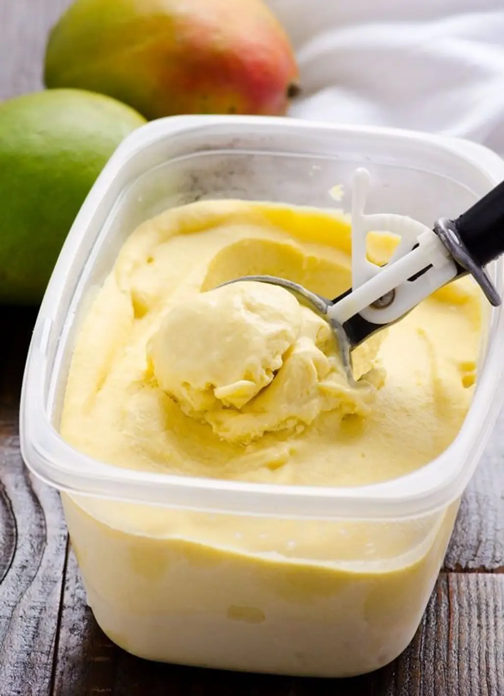 Clean Eating No Churn Mango Ice Cream
