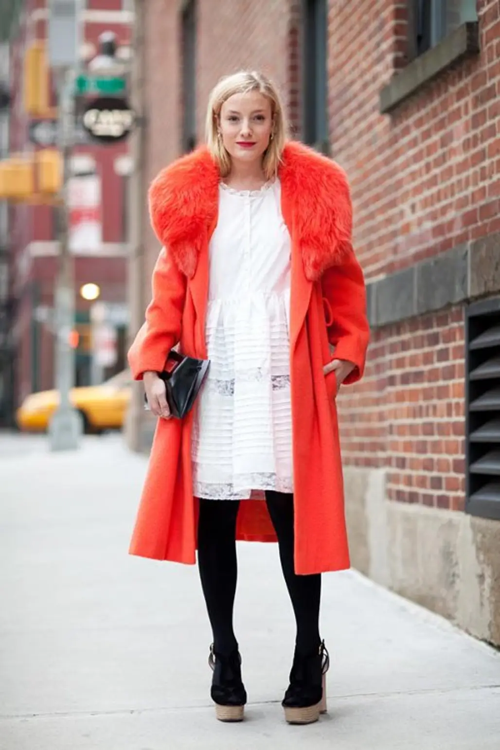 red,clothing,fur clothing,fur,coat,