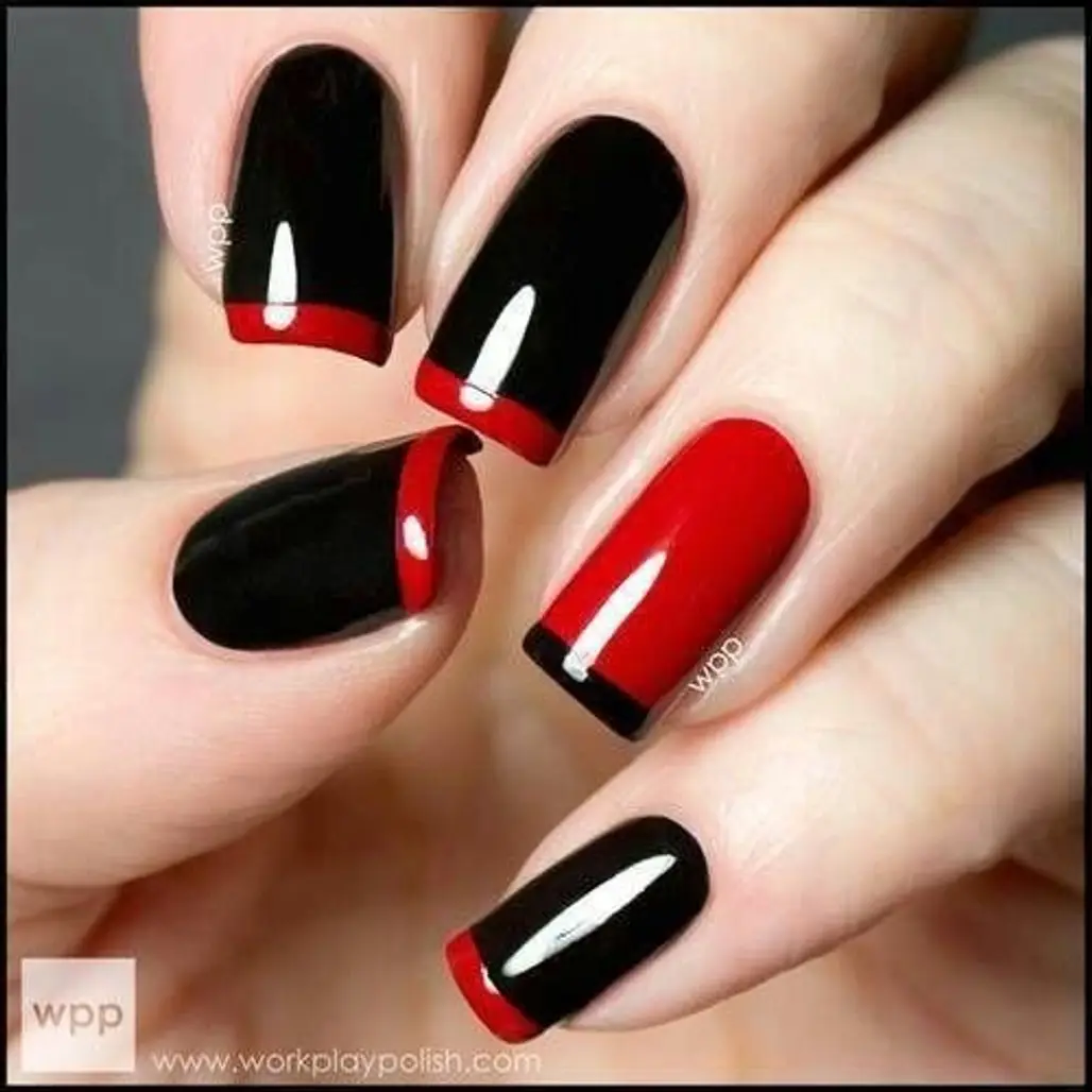 finger,nail,nail care,nail polish,red,
