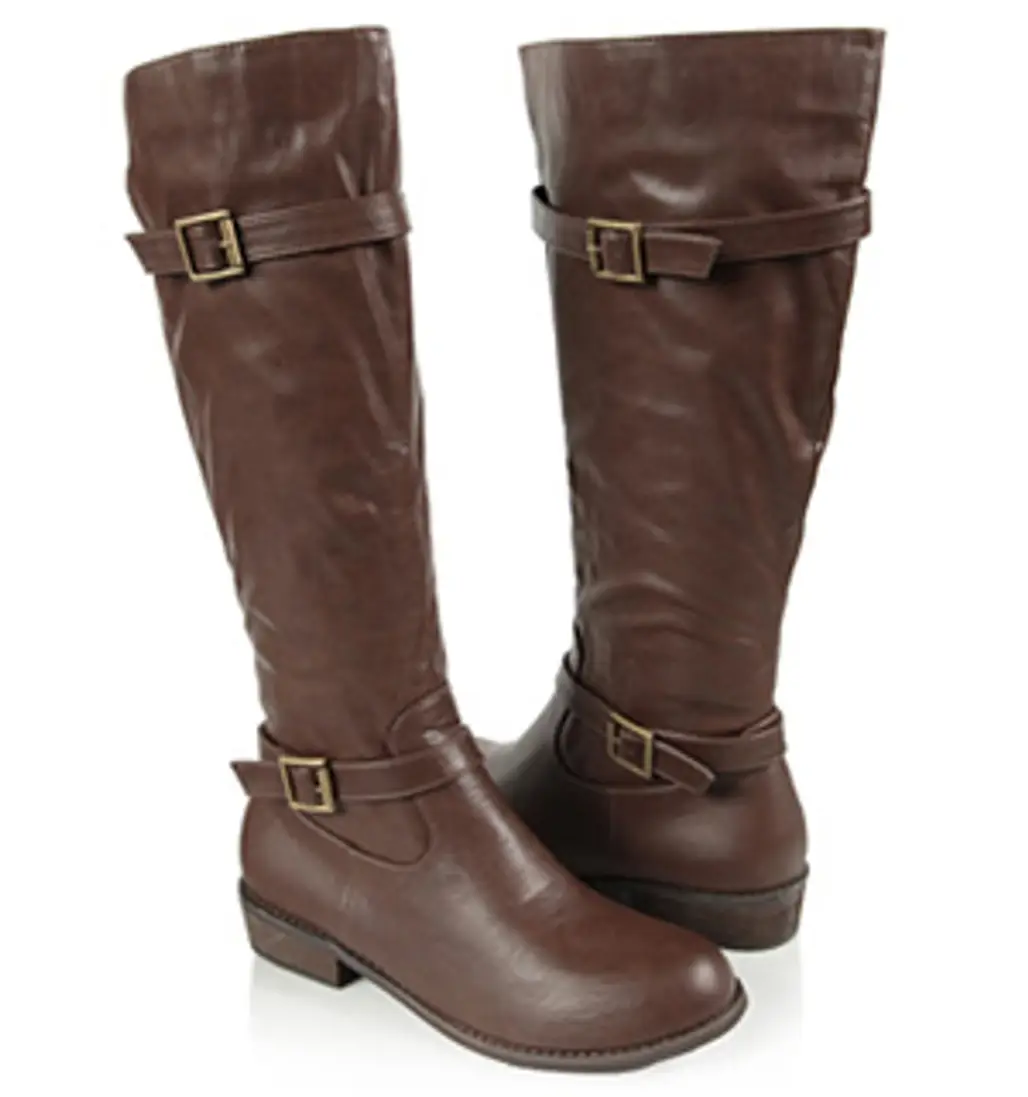Knee High Leatherette Boots