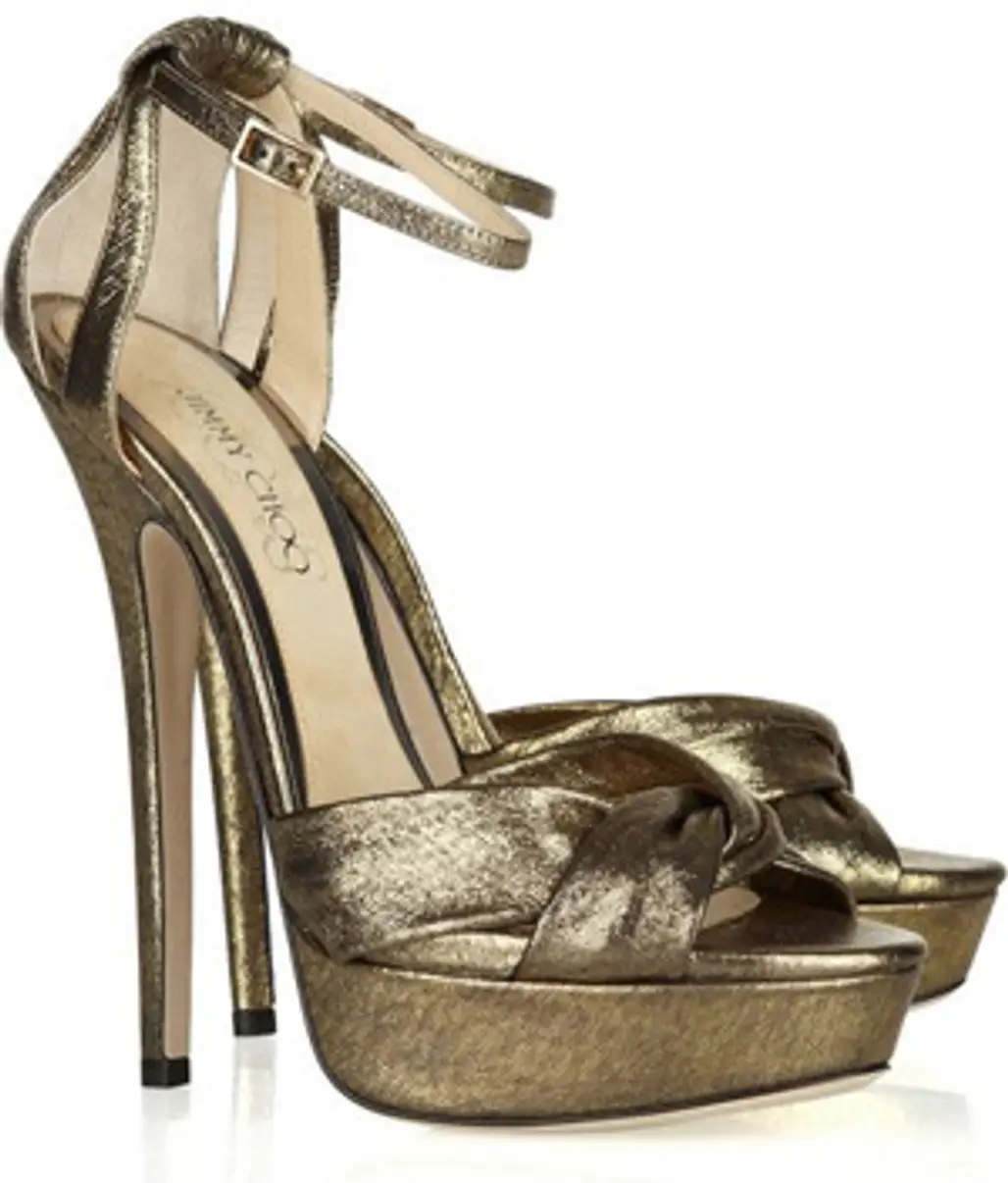 Jimmy Choo Lamé Covered Sandals