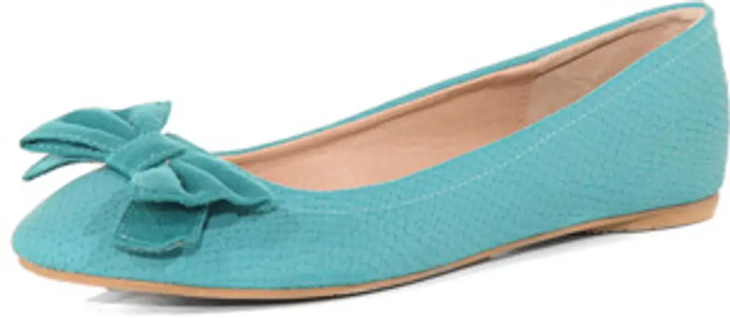 Dorothy Perkins Turquoise Snake Bow Pumps