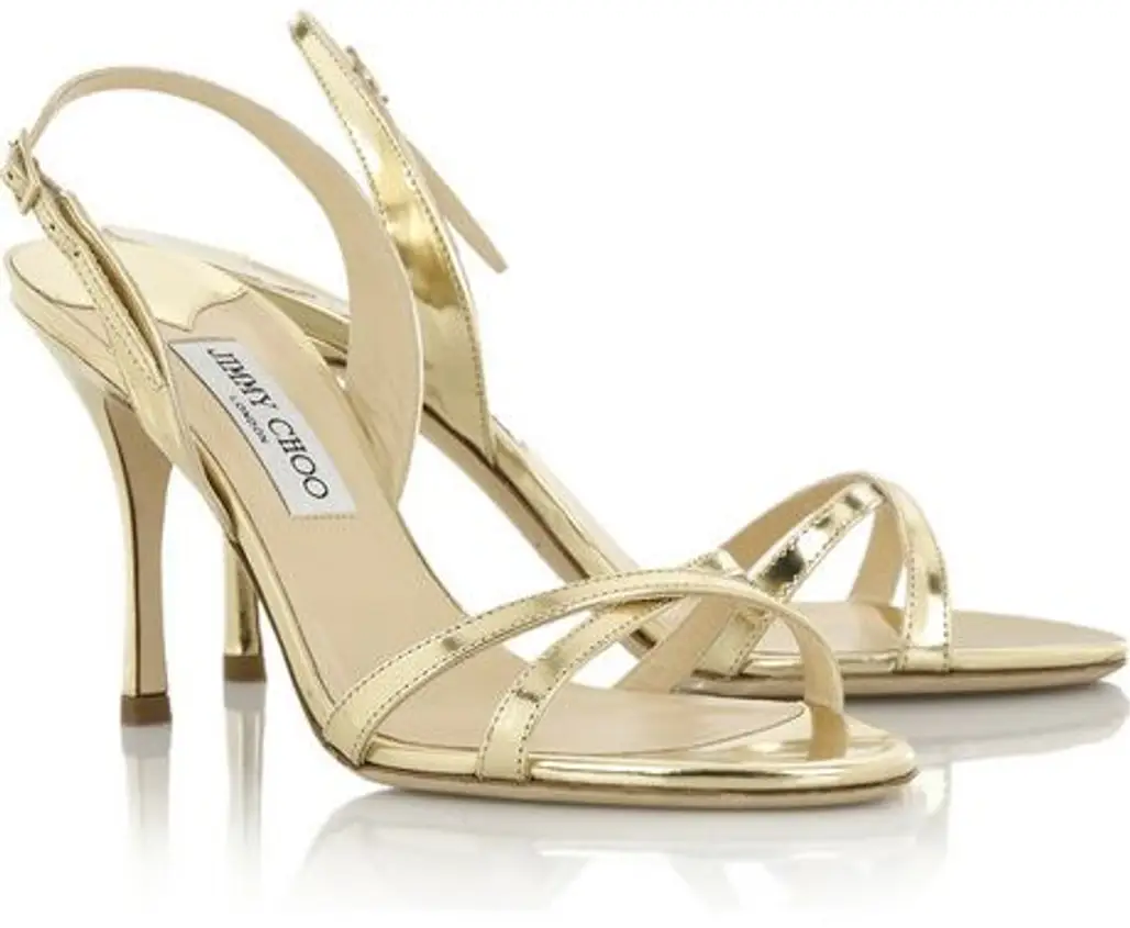 Jimmy Choo Mirrored Leather Sandals
