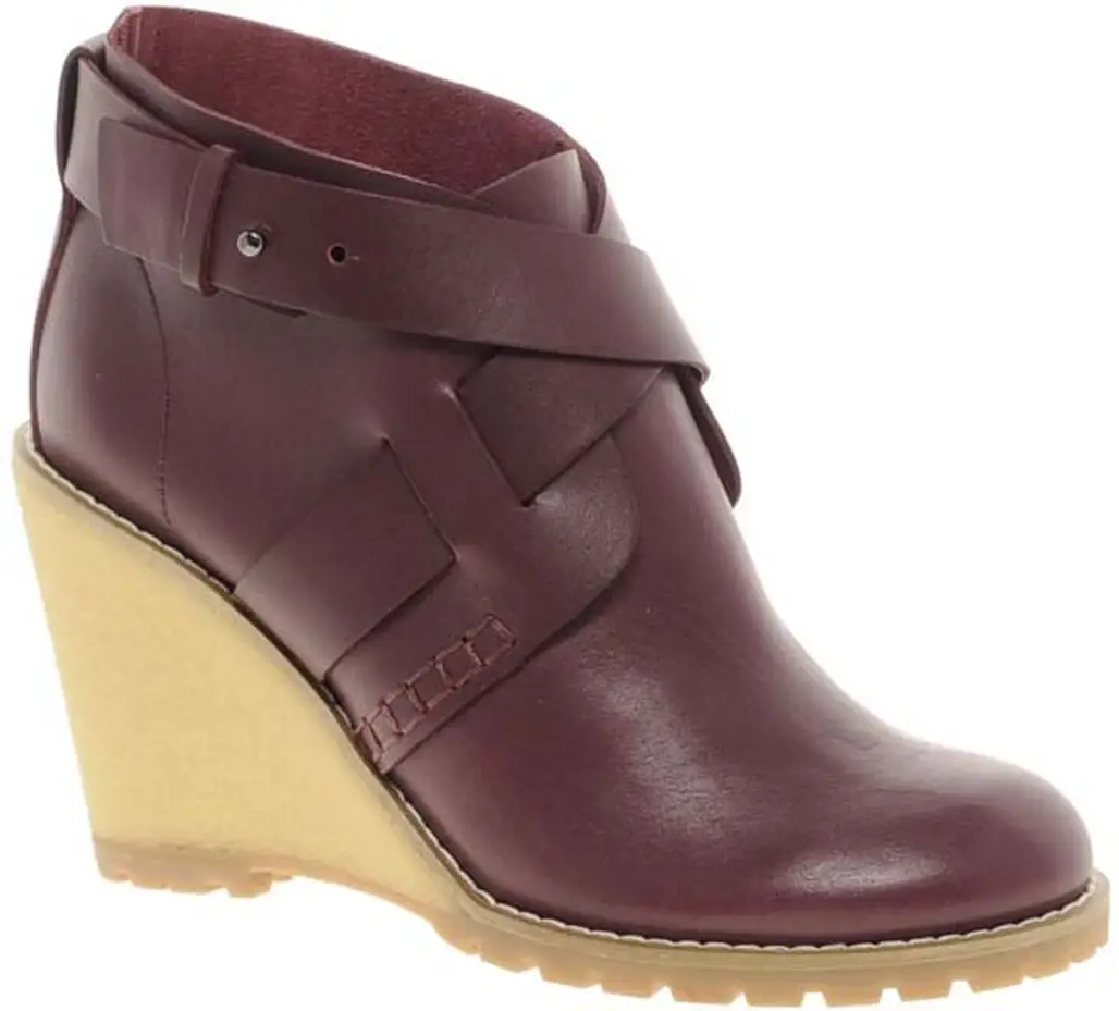Colored Wedge Bootie