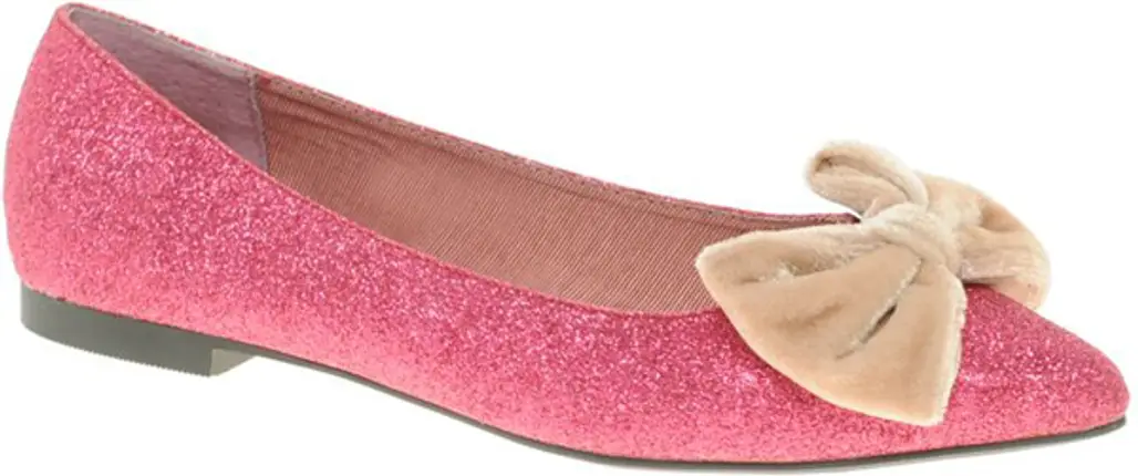 Pointed Toe Sparkly Ballet Flats