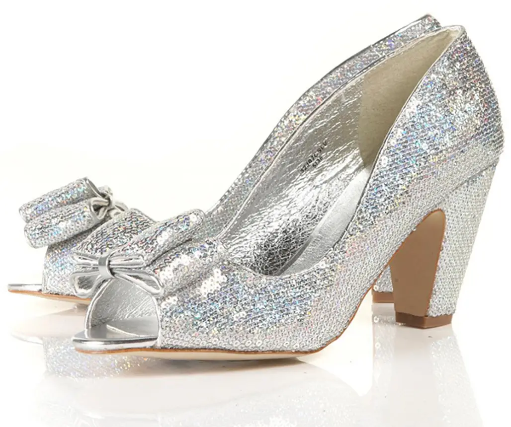 Silver Sequin Shoes