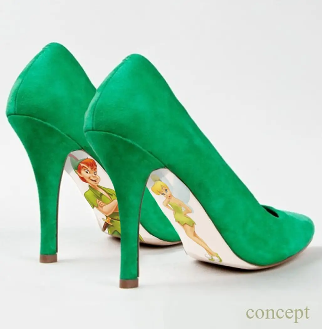 Peter Pan and Tinkerbell Pumps