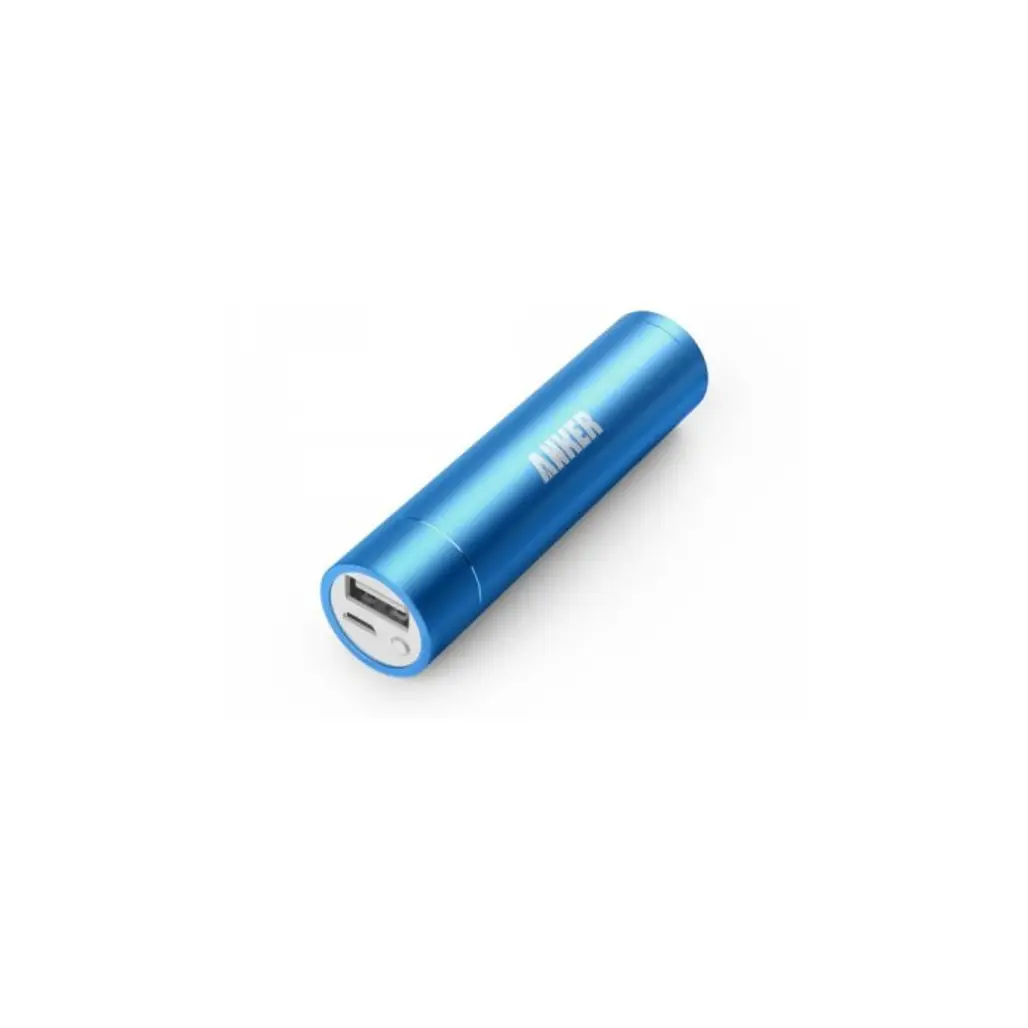 Anker Astro Mini 3000mAh Ultra-Compact Portable Charger Lipstick-Sized External Battery Power Bank Pack for Most Smartphones and Other USB-charged Devices (Apple Adapters- 30 Pin and Lightning, NOT Included) - Blue
