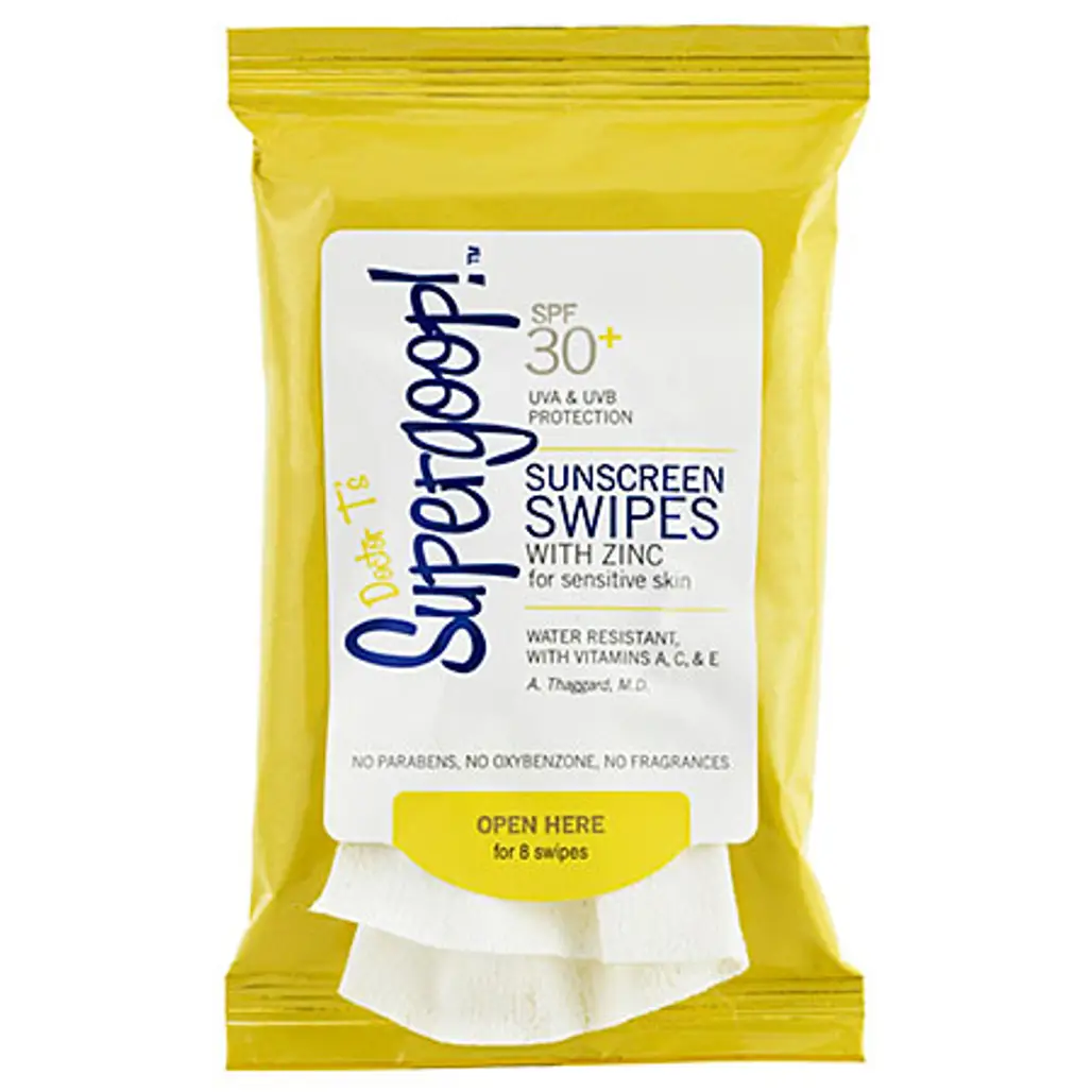Supergoop! SPF 30 Sunscreen Swipes with Zinc for Sensitive Skin