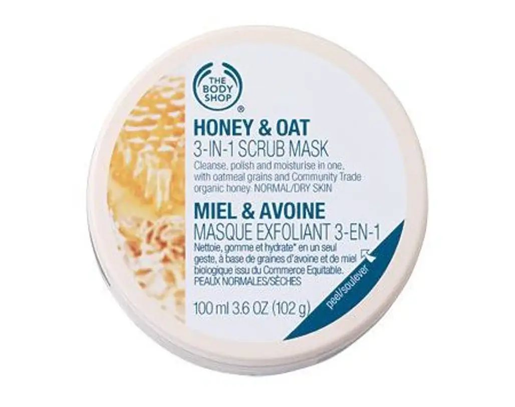 The Body Shop Honey and Oat 3-in-1 Scrub Mask