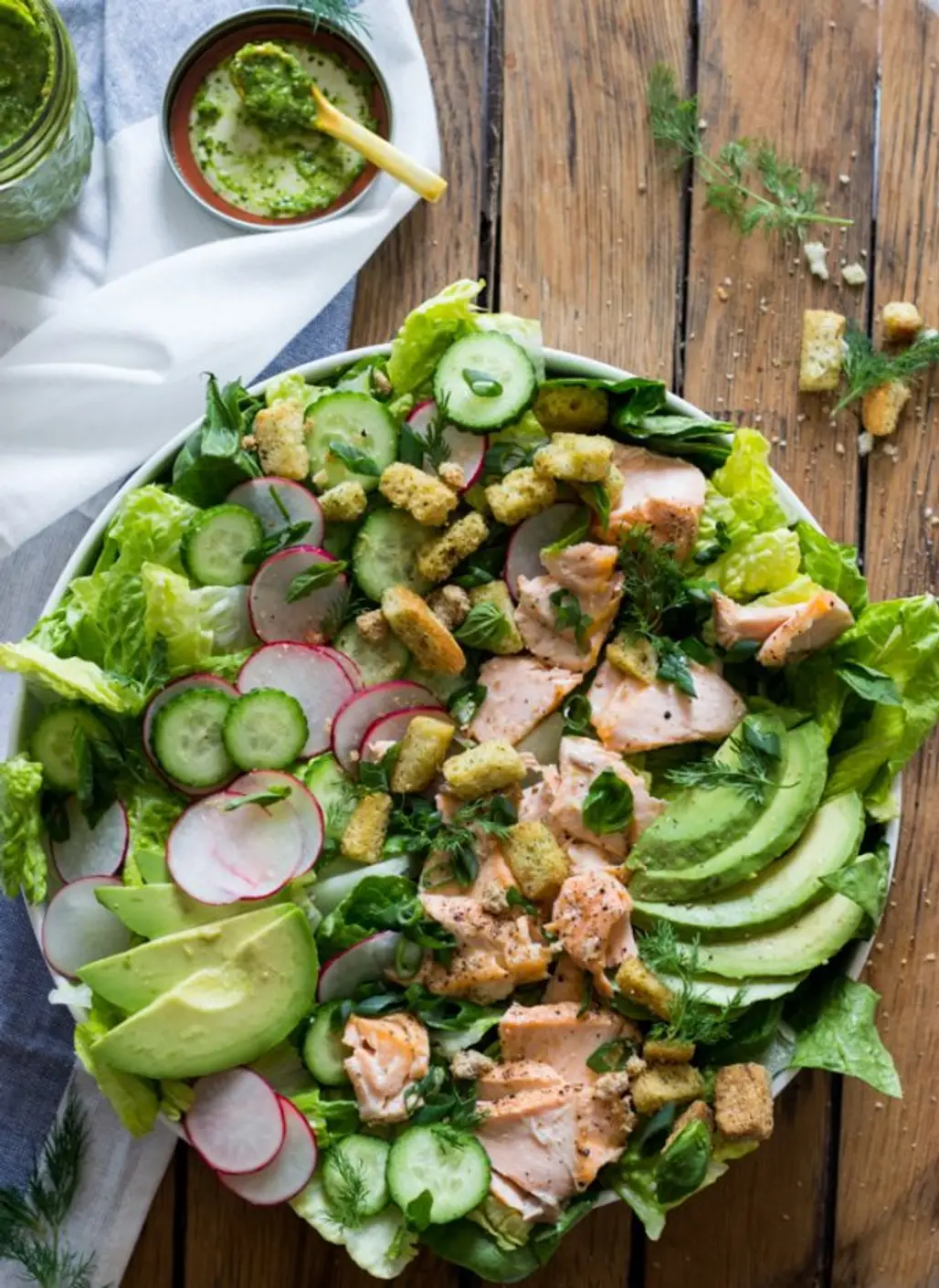 Salmon, Avocado, and Cucumber Salad