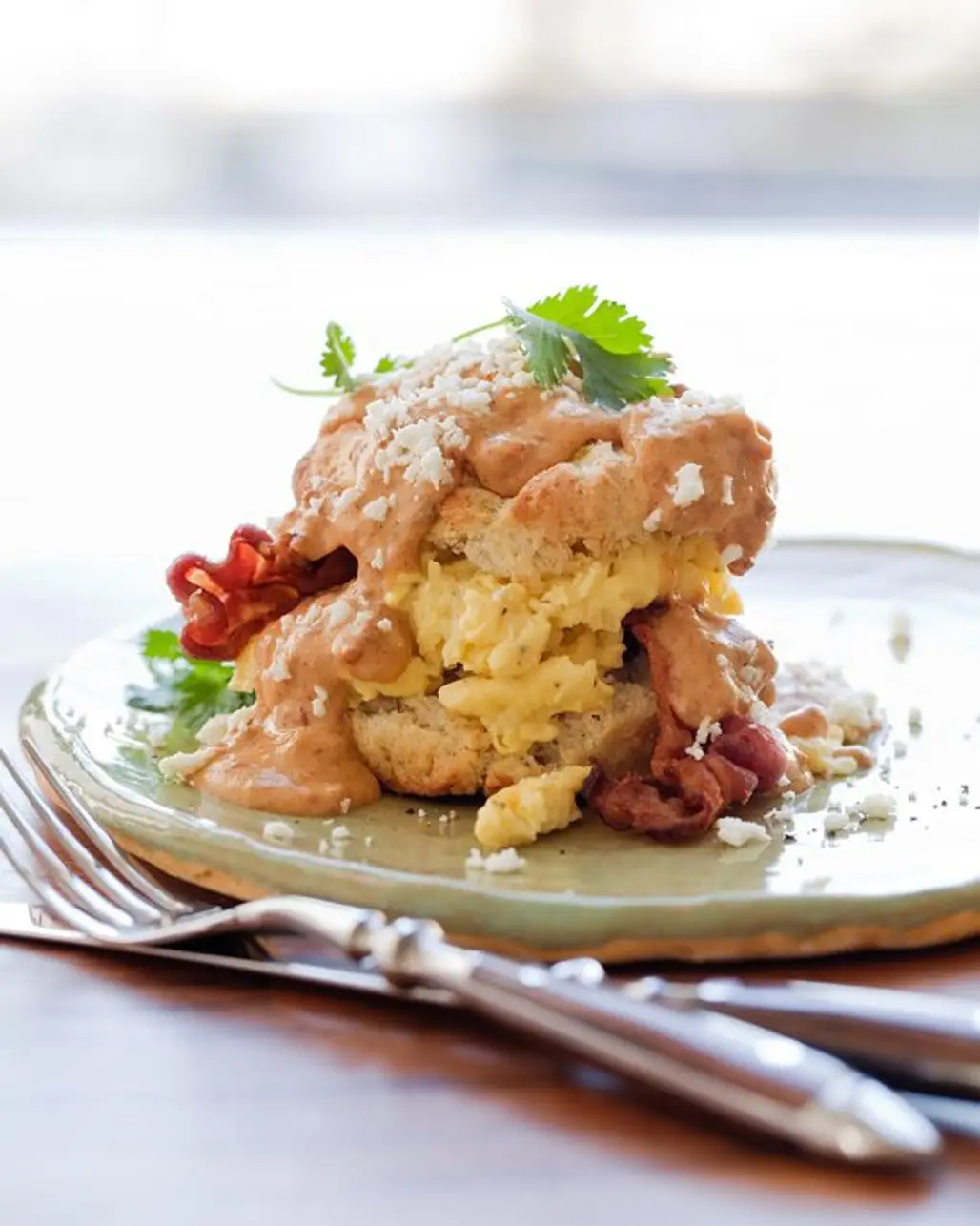 Green Chile Biscuits with Chorizo & Chipotle Gravy