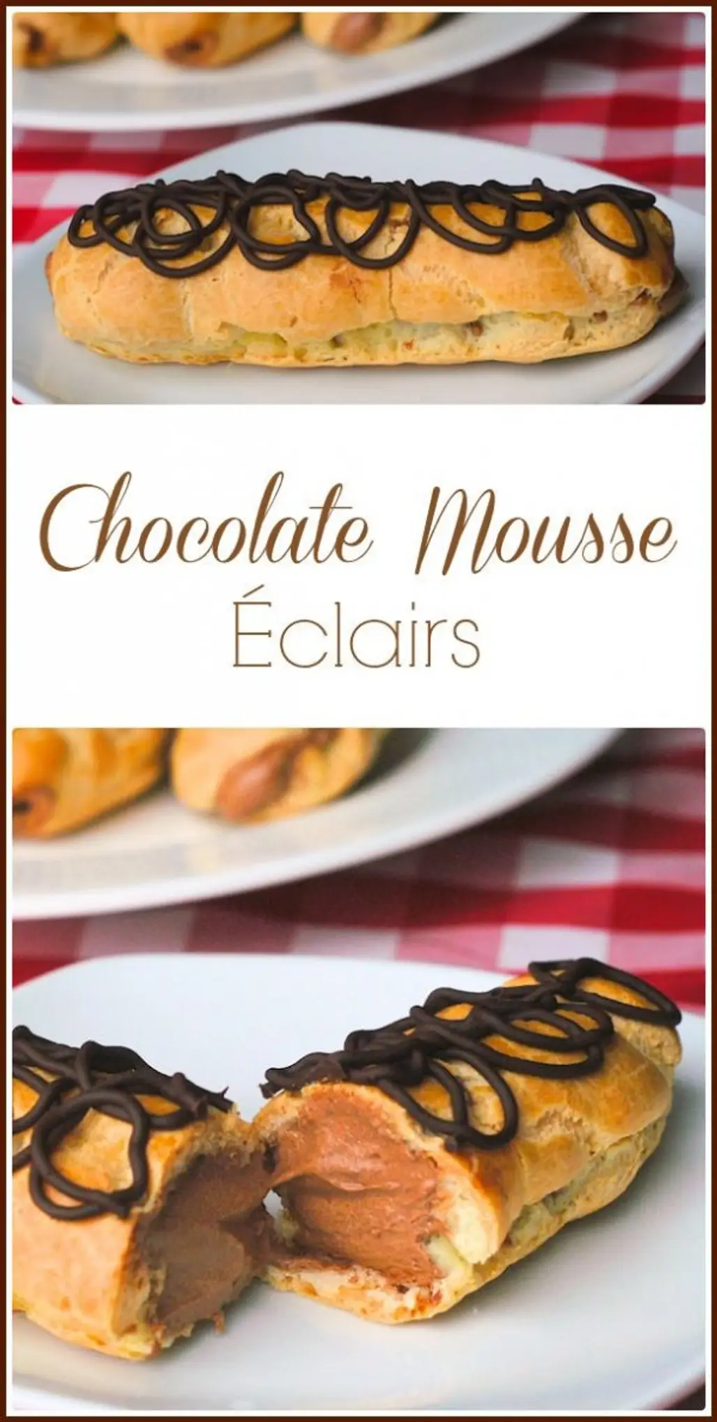 Chocolate Mousse Eclairs
