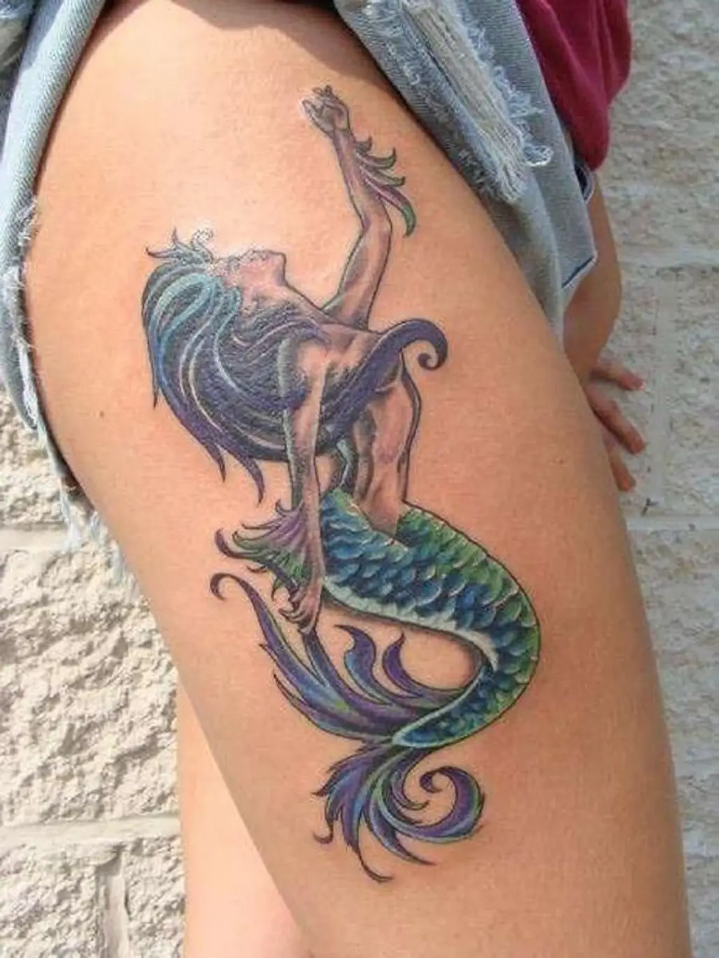 Mermaid Color Tattoo by Adam Aguas: TattooNOW