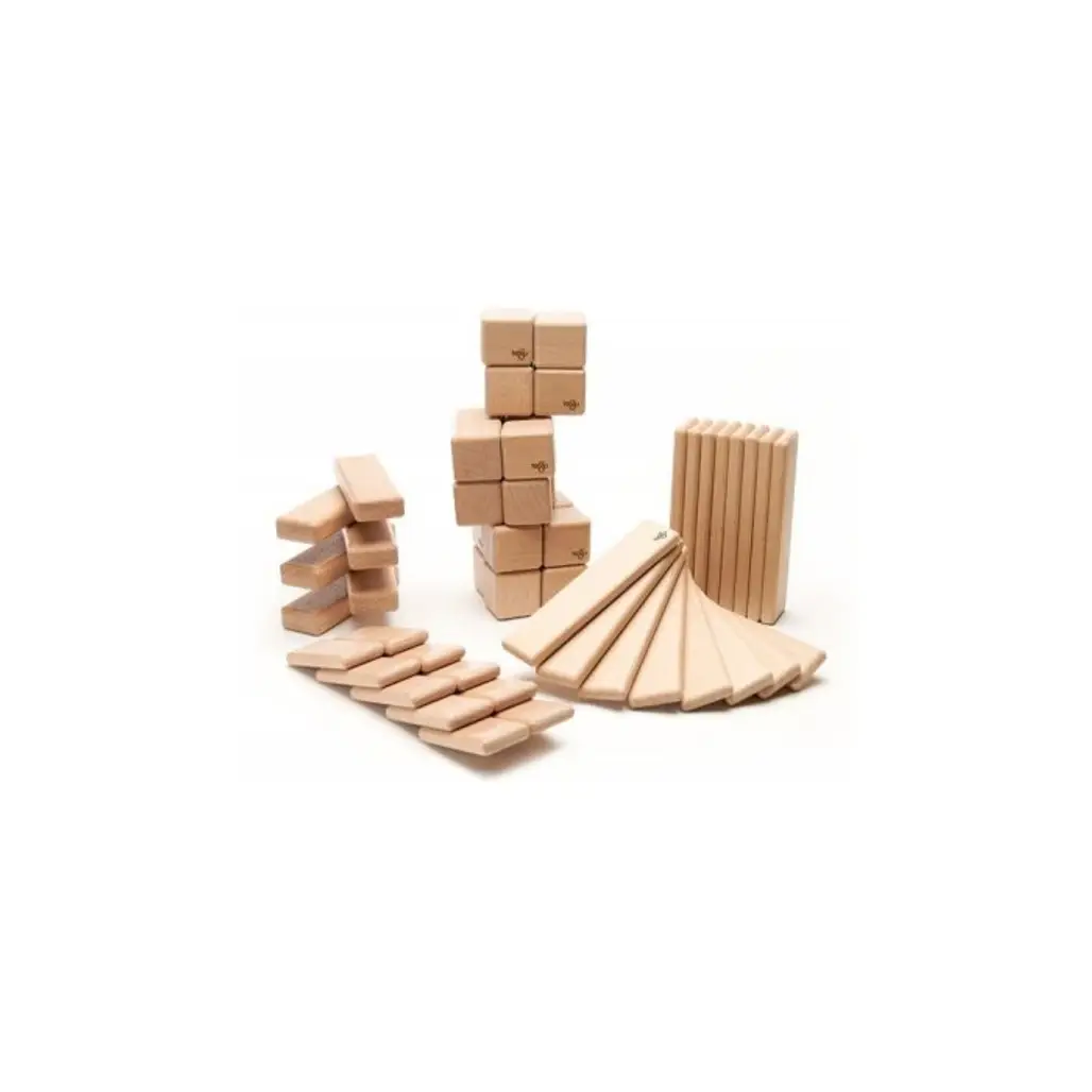 52 Piece Tegu Original Magnetic Wooden Block Set, Natural