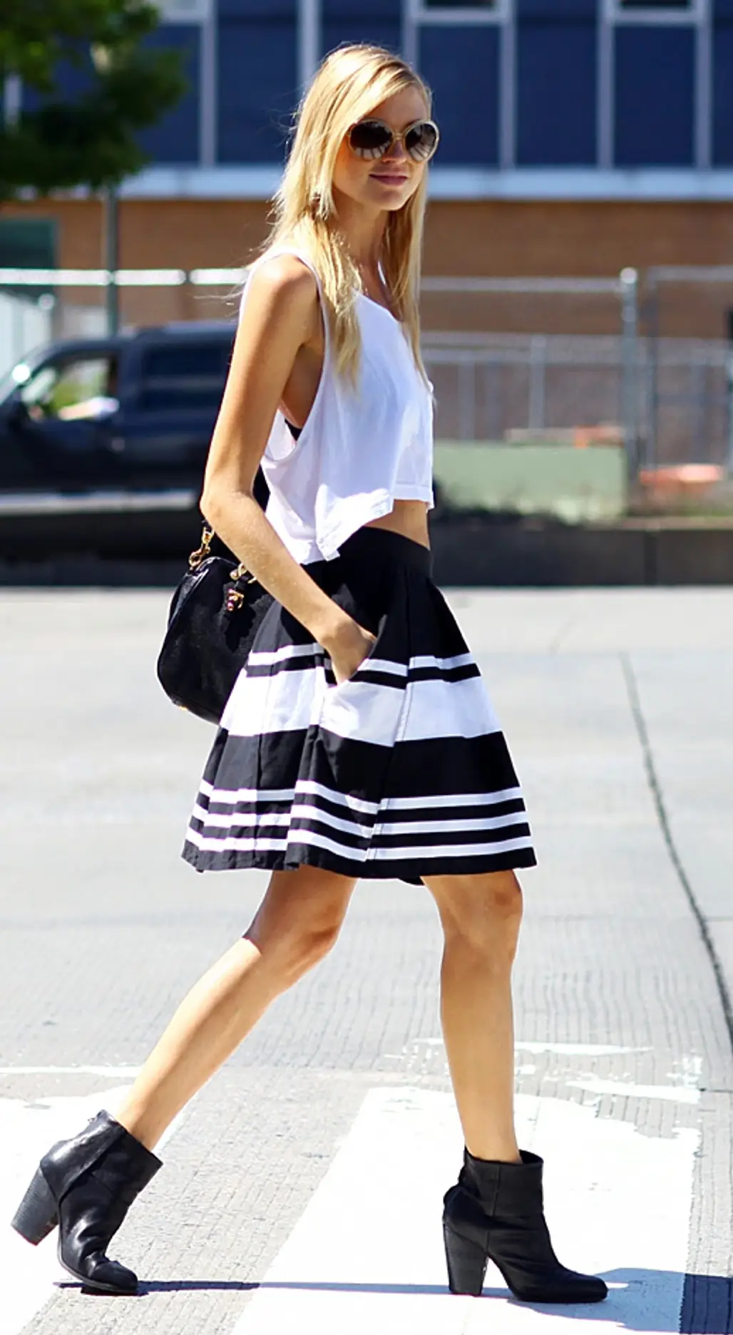 Cool and Casual Striped Skirt