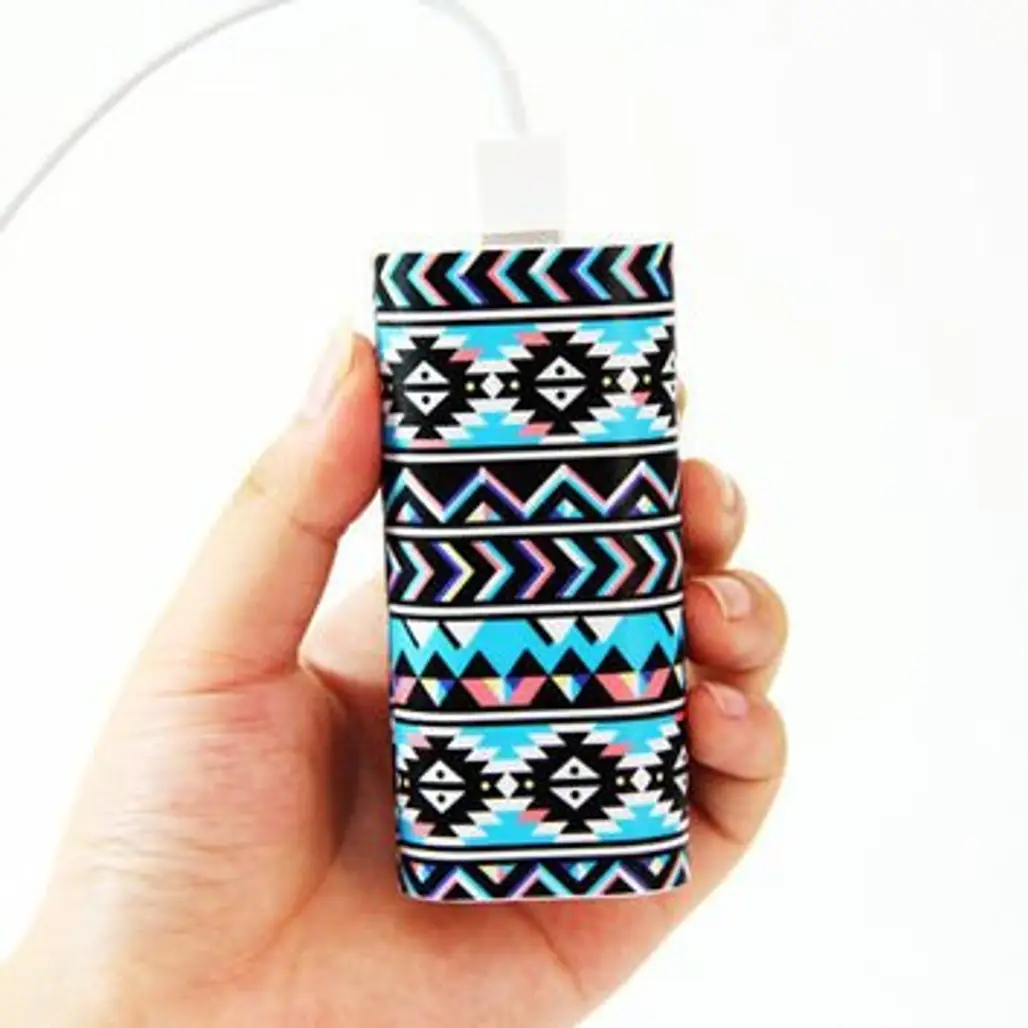 Tribal Ethnic Pattern Power Bank Charger for IPhone and Samsung