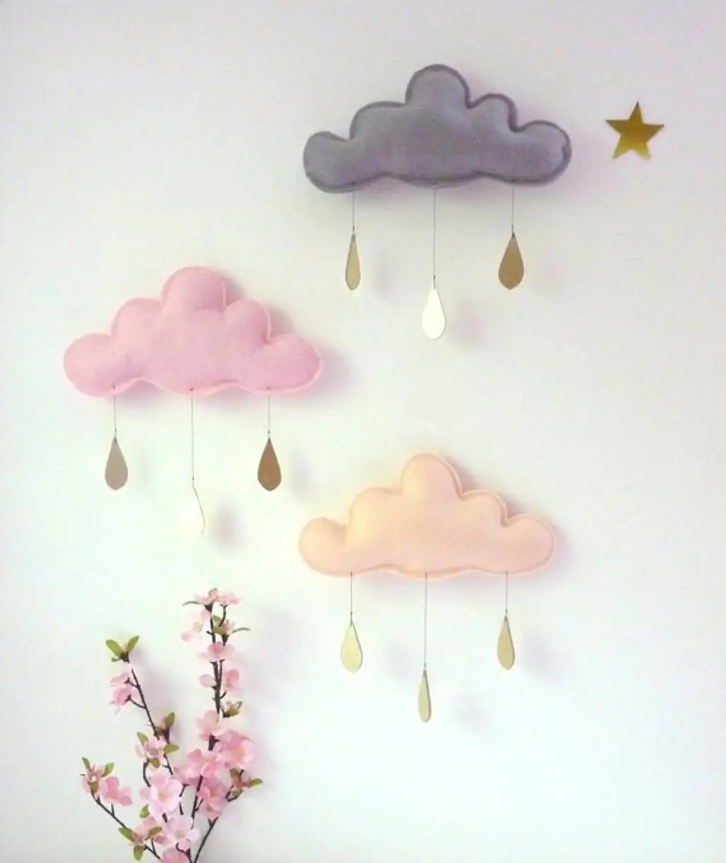 Clouds Mobile for the Nursery