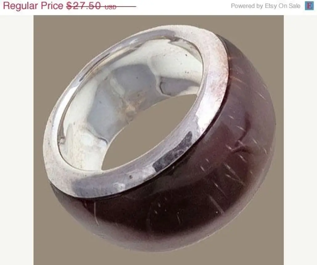 Coconut and Silver Ring