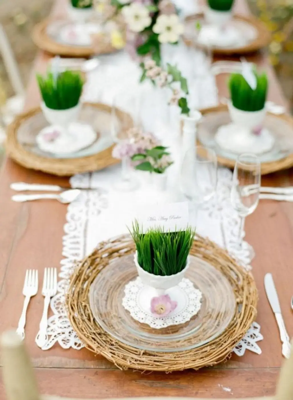 Grass Place Setting