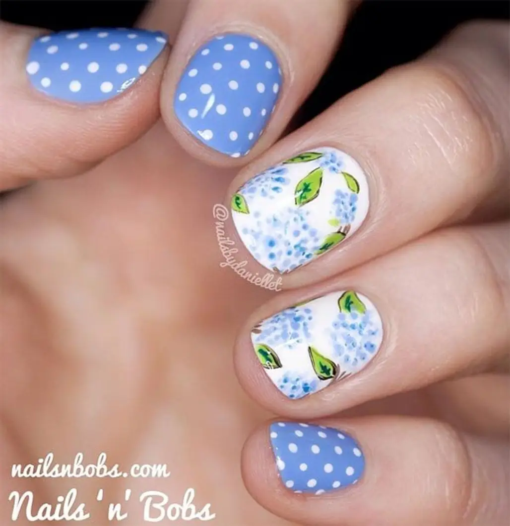 nail, finger, blue, manicure, nail care,