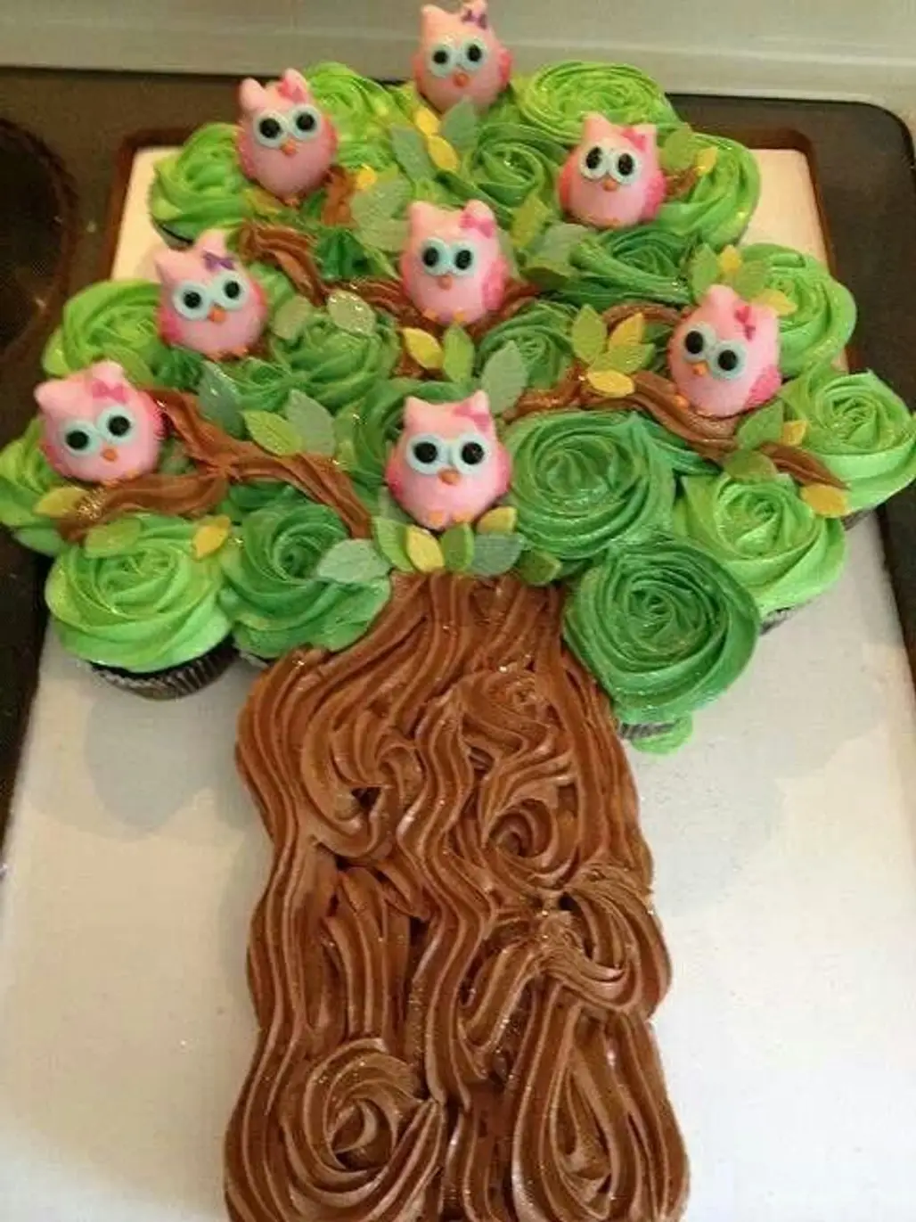 Pull Apart Owl Cupcake Cake