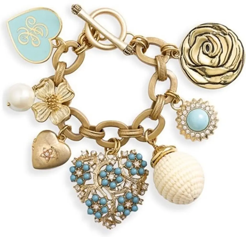 Heart&Flower Charm Bracelet