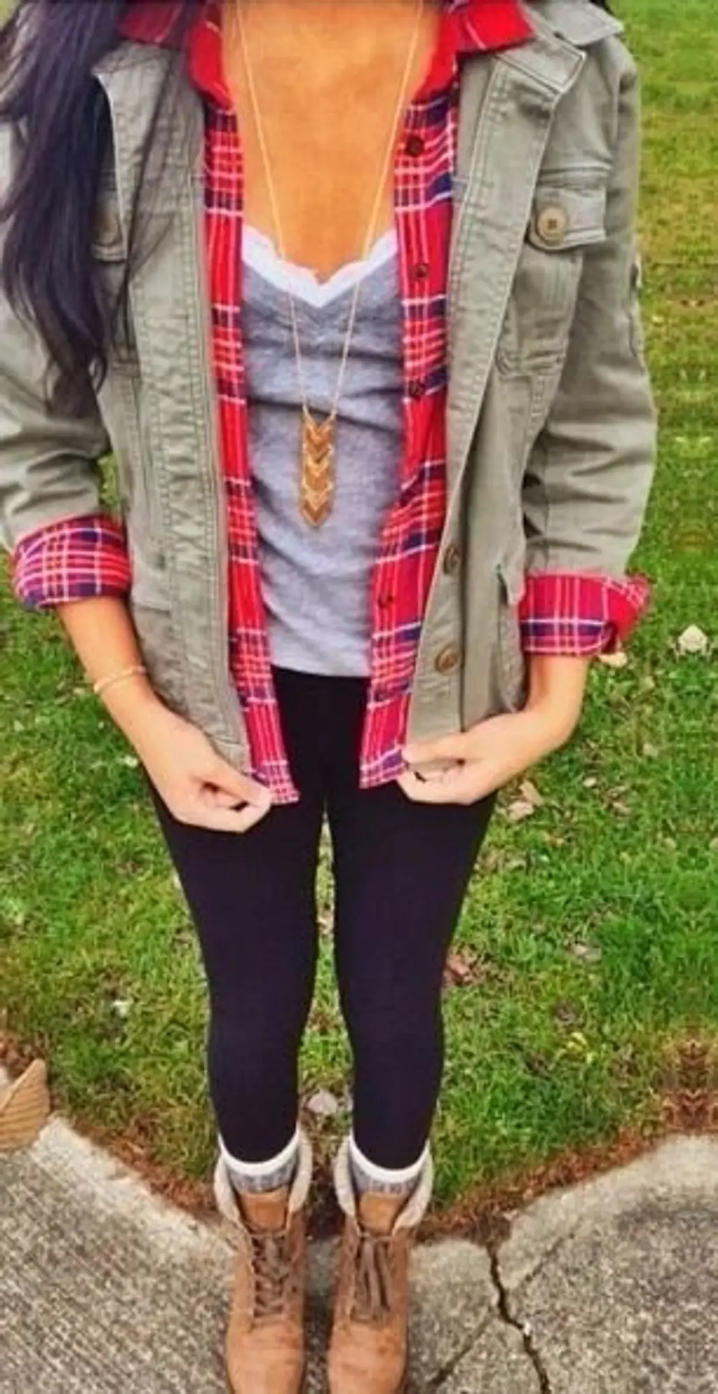 Army Green and Plaid