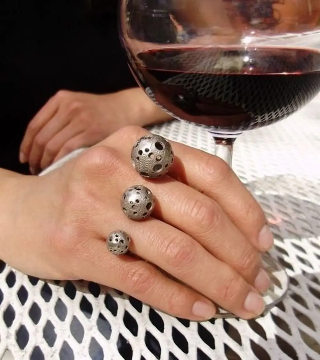 Two-Finger Moon Ring