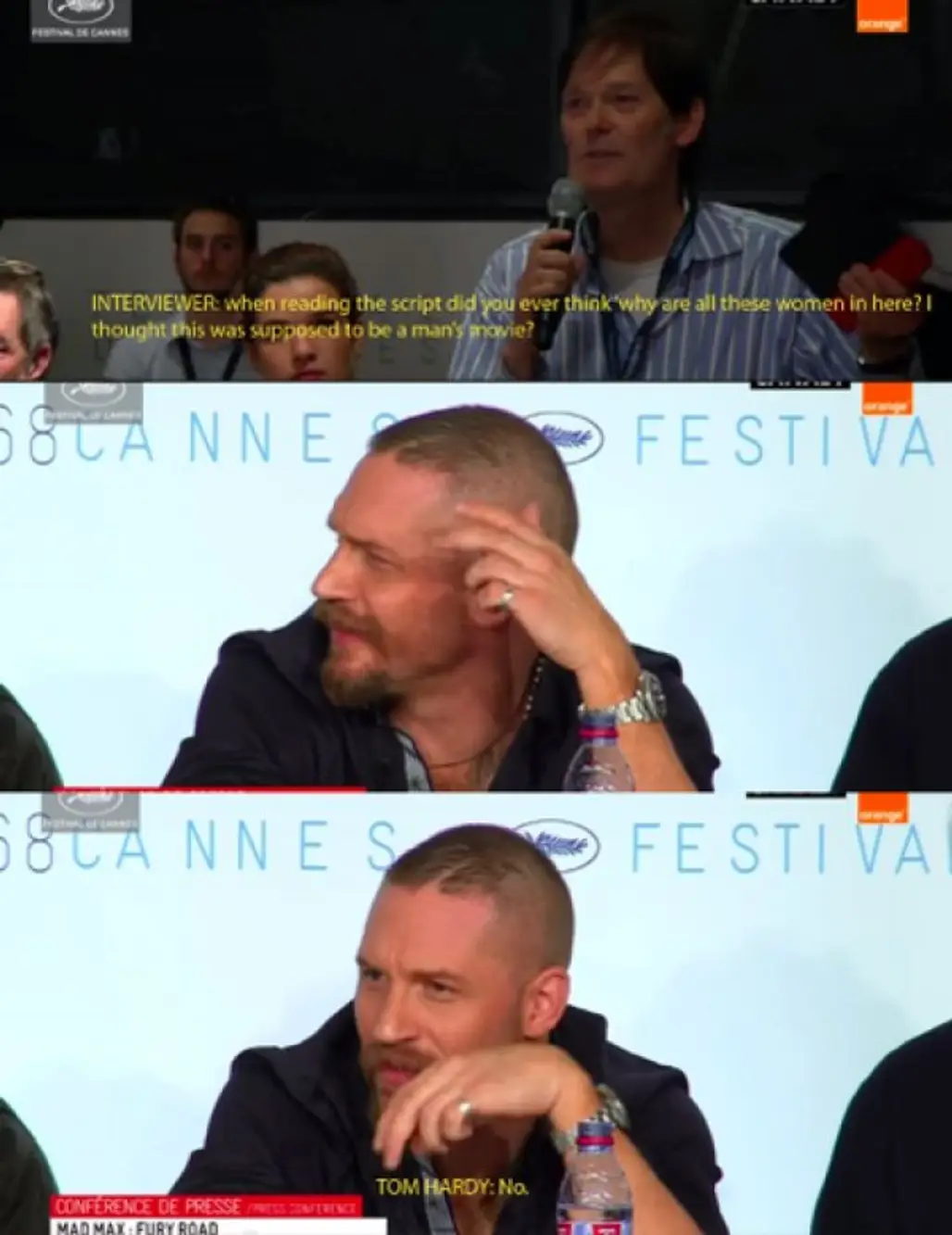 When Tom Hardy's Expression Said More than Words...