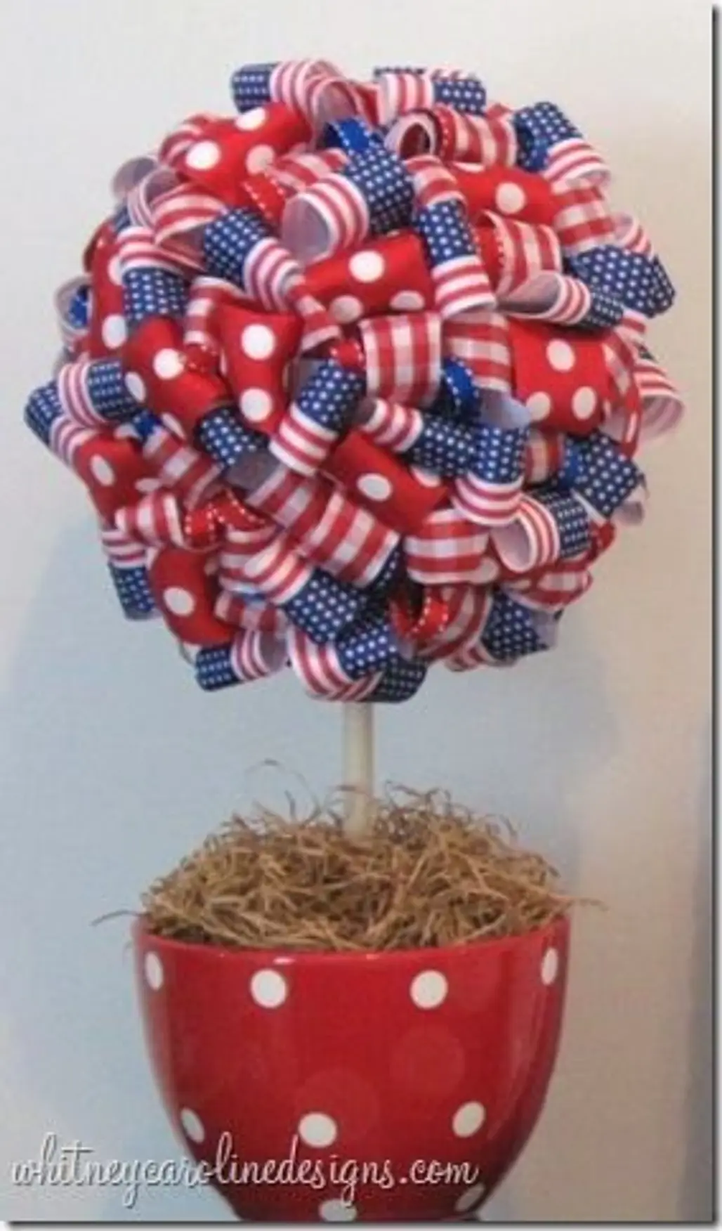 Patriotic Ribbon Topiary