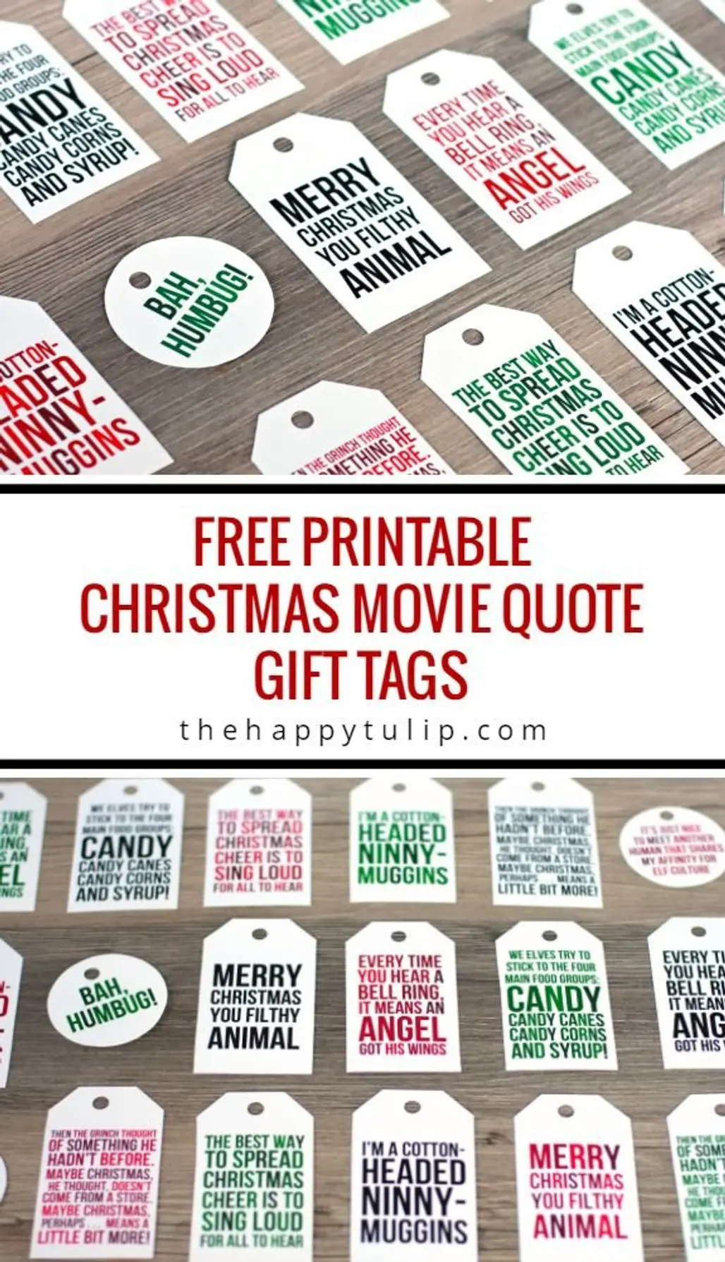 Free Printable Christmas Movie Quote Gift Tags