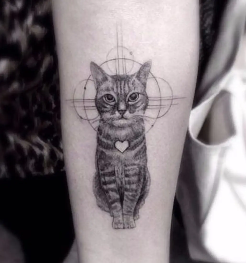 black and white,tattoo,cat,arm,monochrome photography,