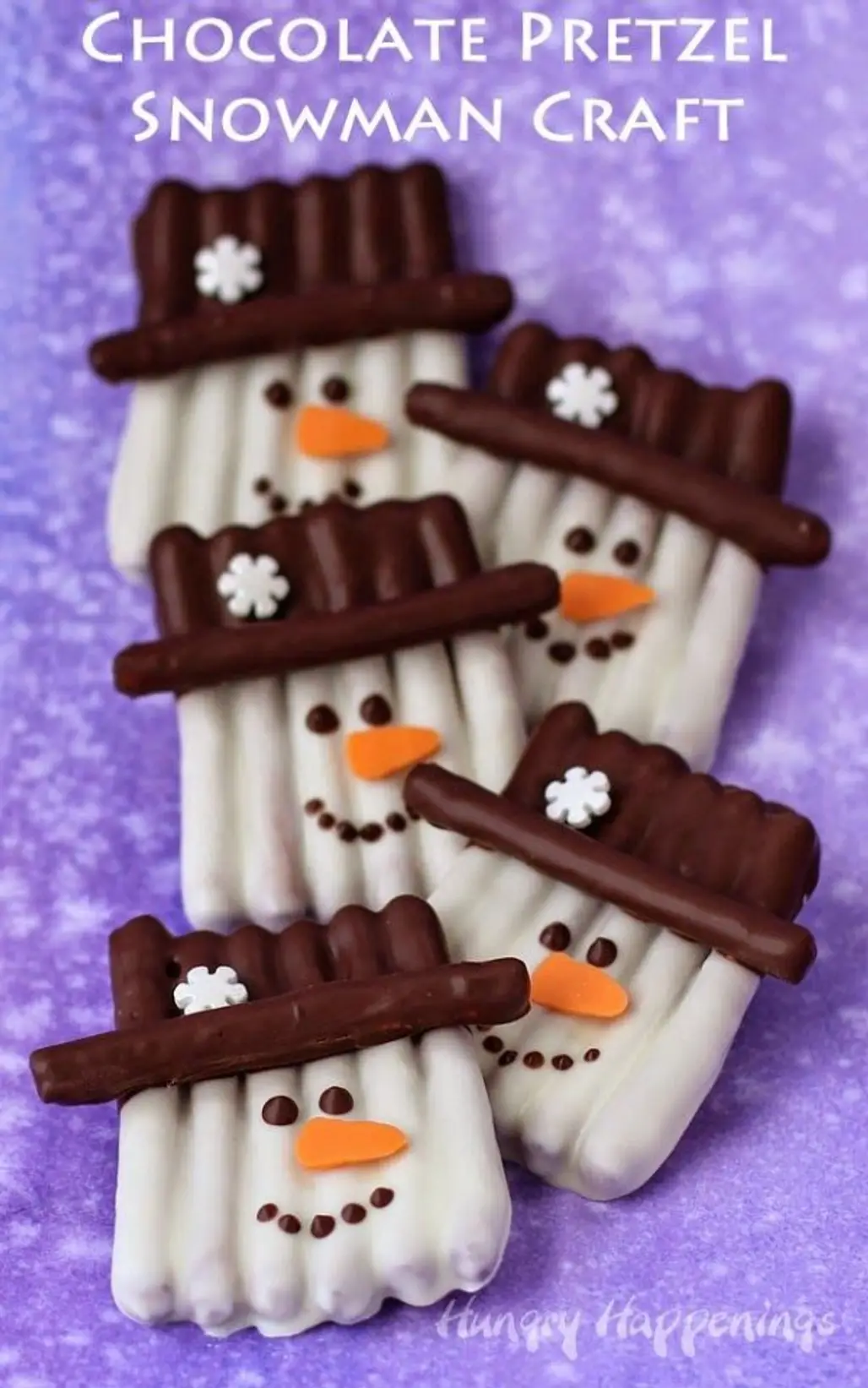 Chocolate Pretzel Snowman Craft