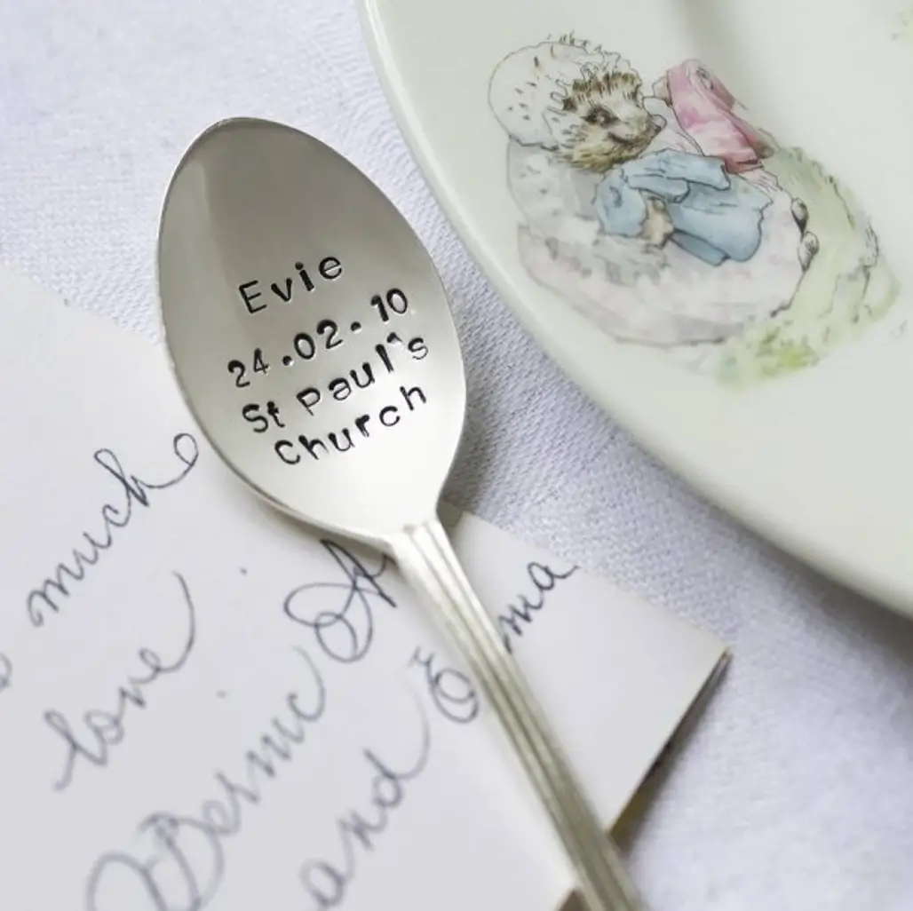 Personalised Silver Plated Christening Spoon